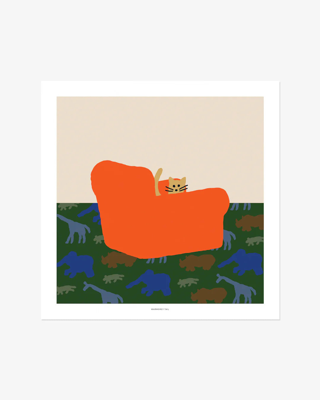 FRAMED ARMCHAIR POSTER - Warmgrey Tail