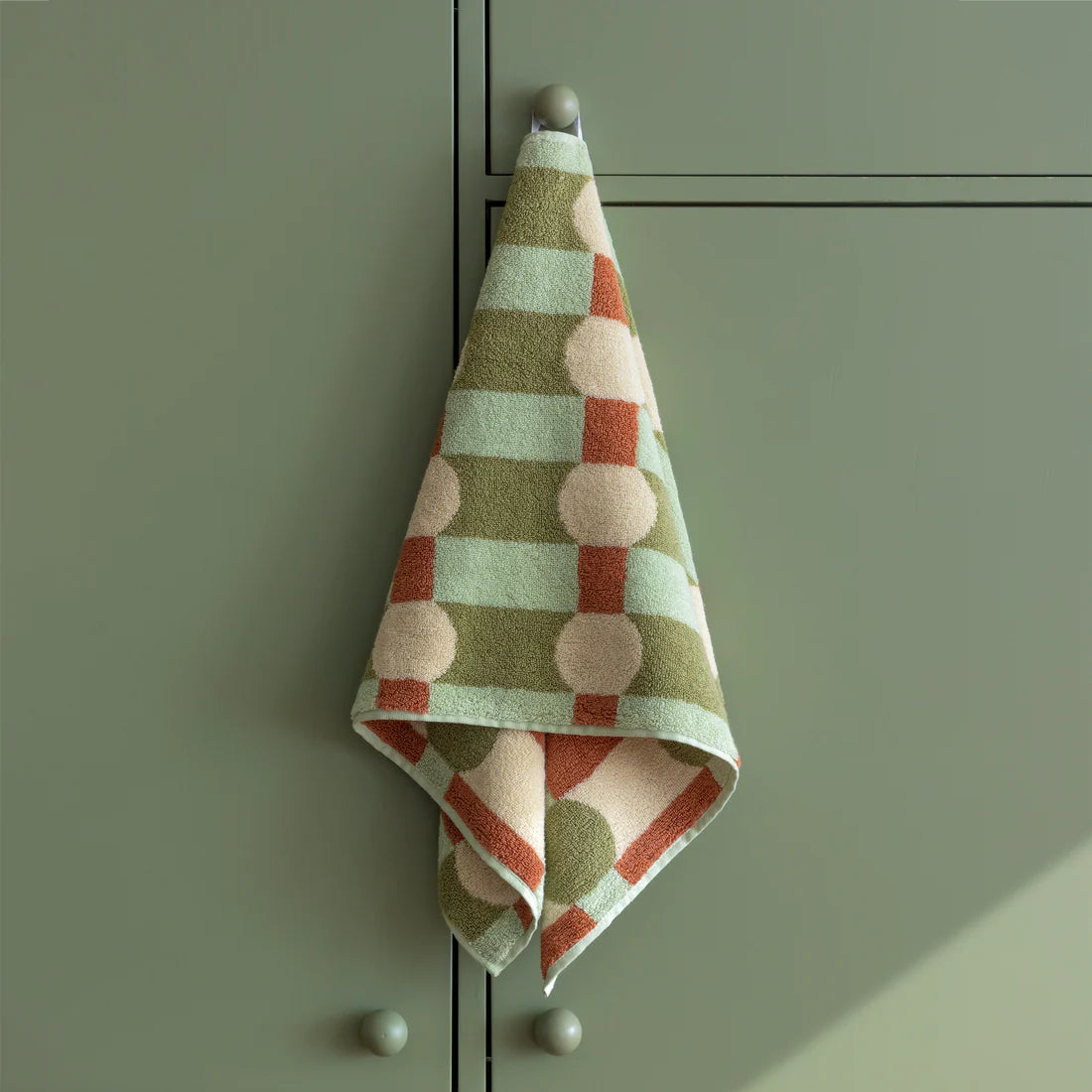 DOT CHECK TOWEL - CREAM ON MINT - Warmgrey Tail
