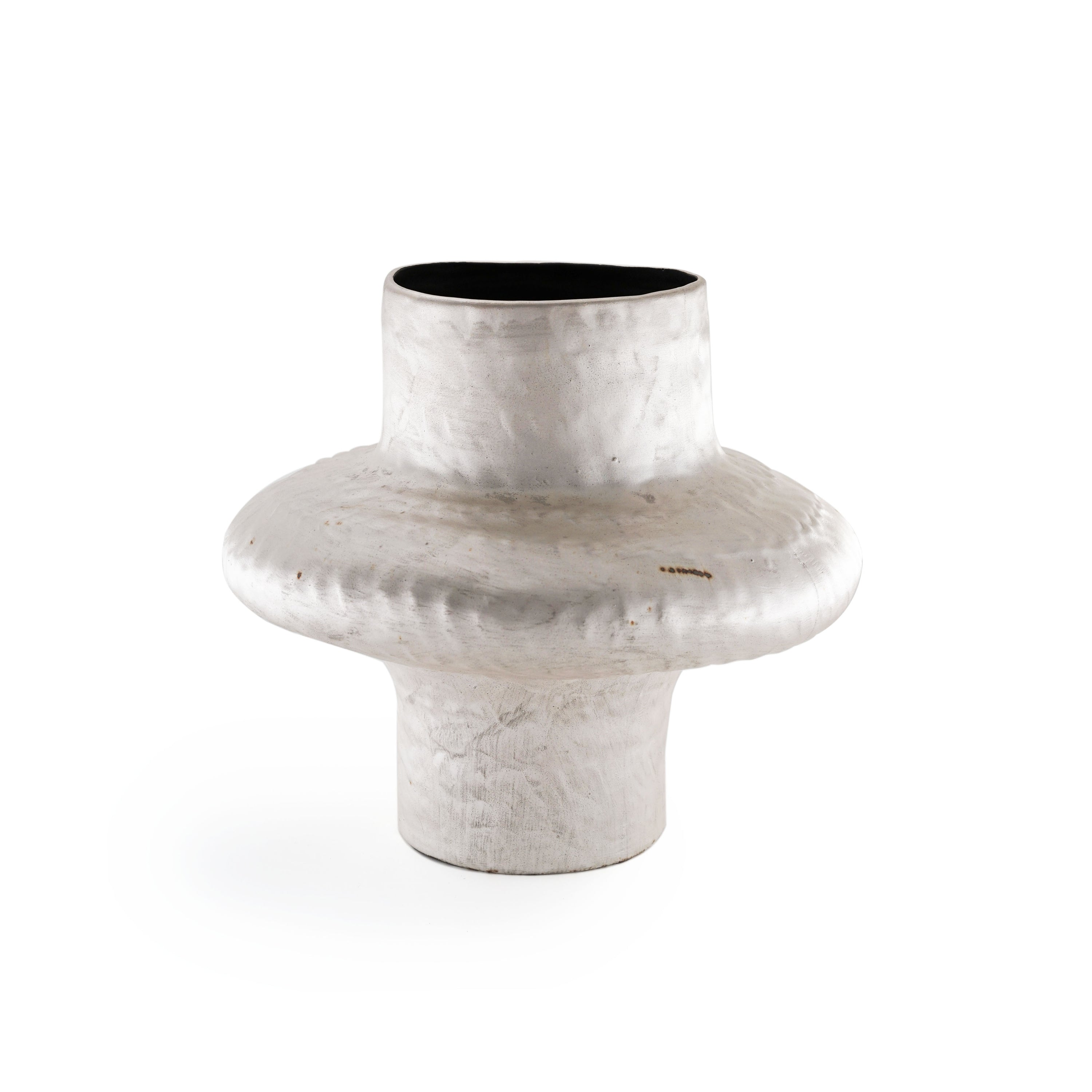 Dadan Ceramic | silver vase coil built