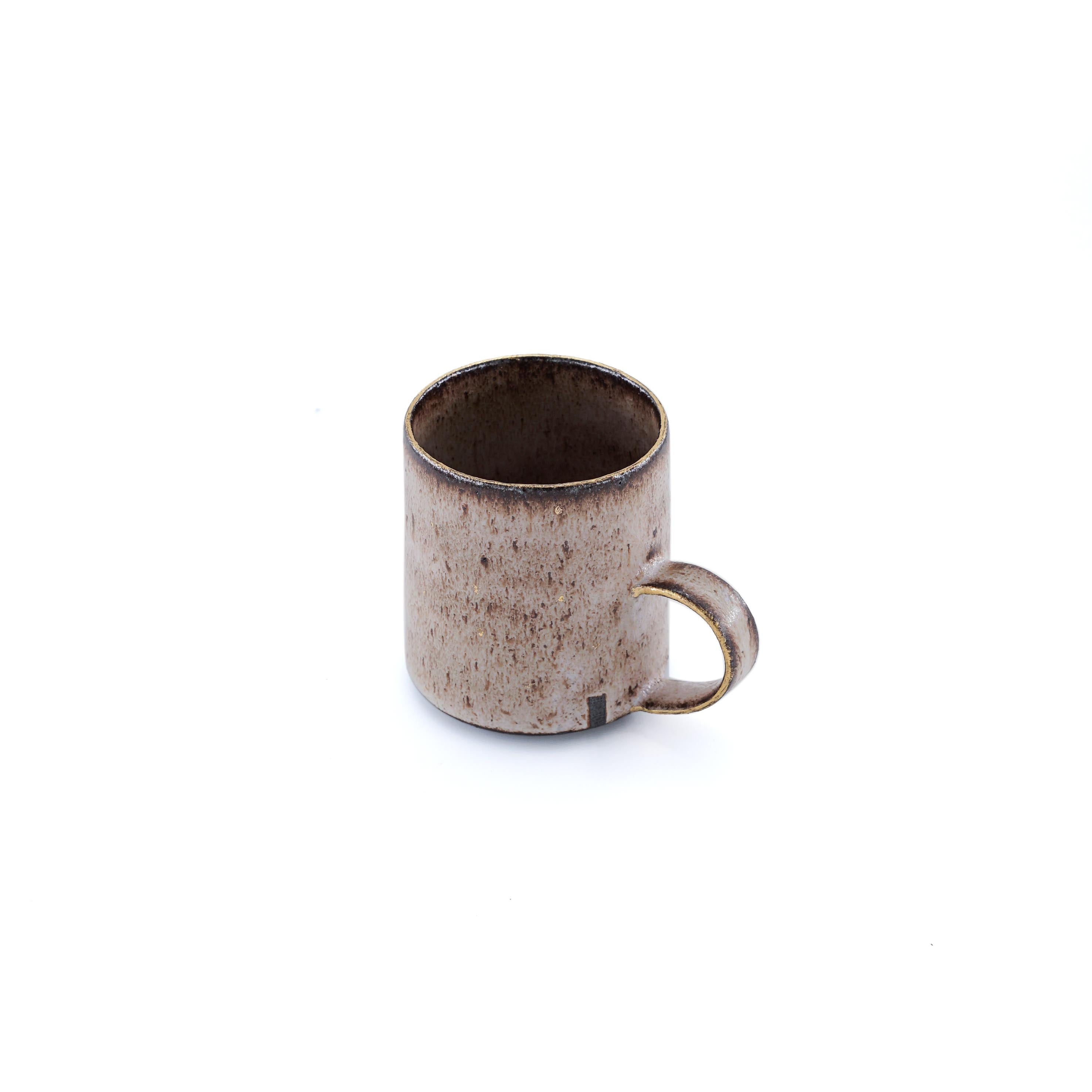 Jiheng Li | Slim Mug Handmade Dusty Rose with gilt 2025