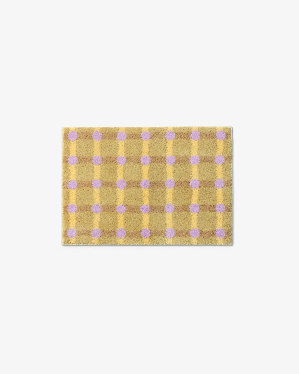 DOT CHECK RUG - Lavender ON SAND 65x45