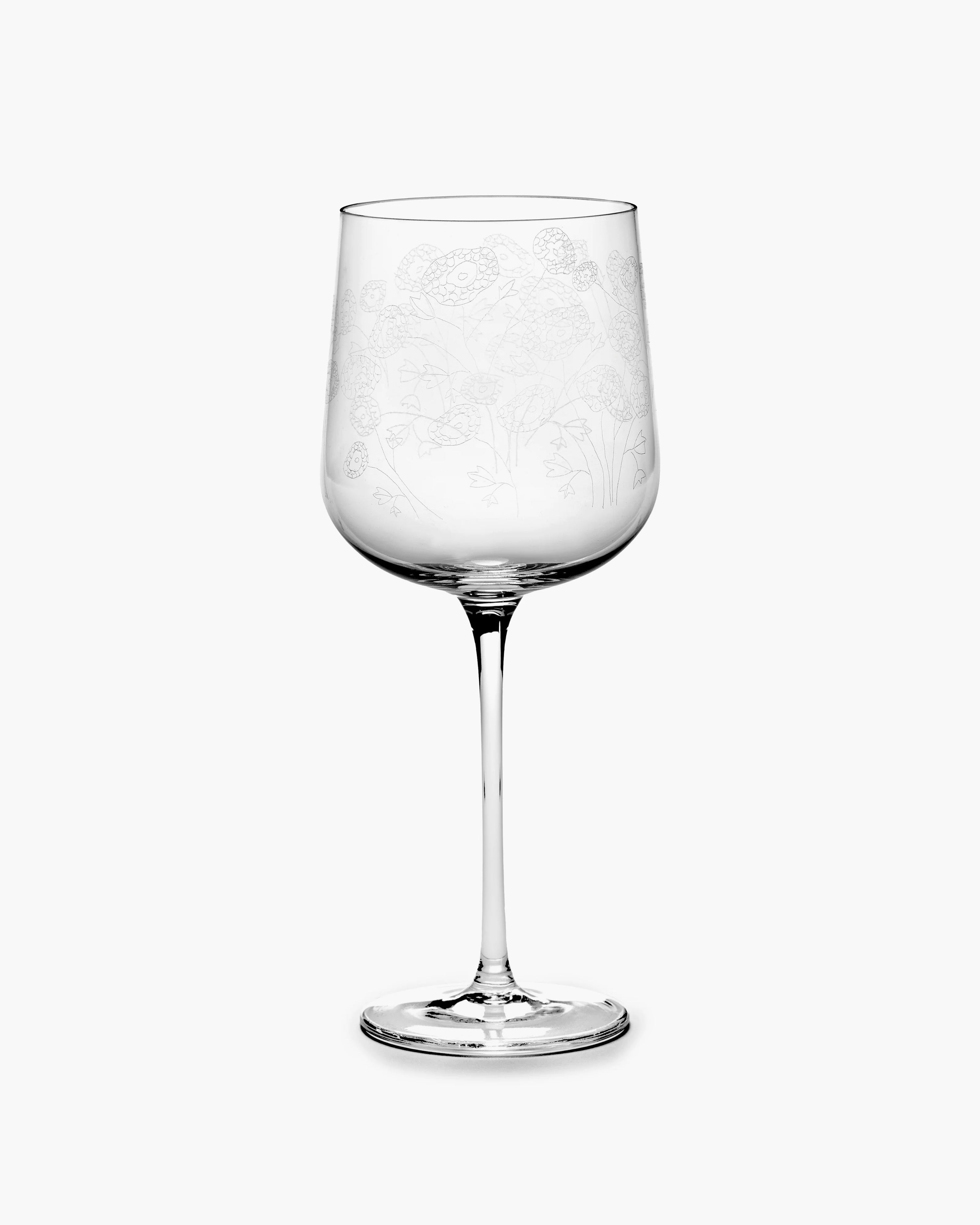 RED WINE GLASS ANEMONE VANIGLIA MF