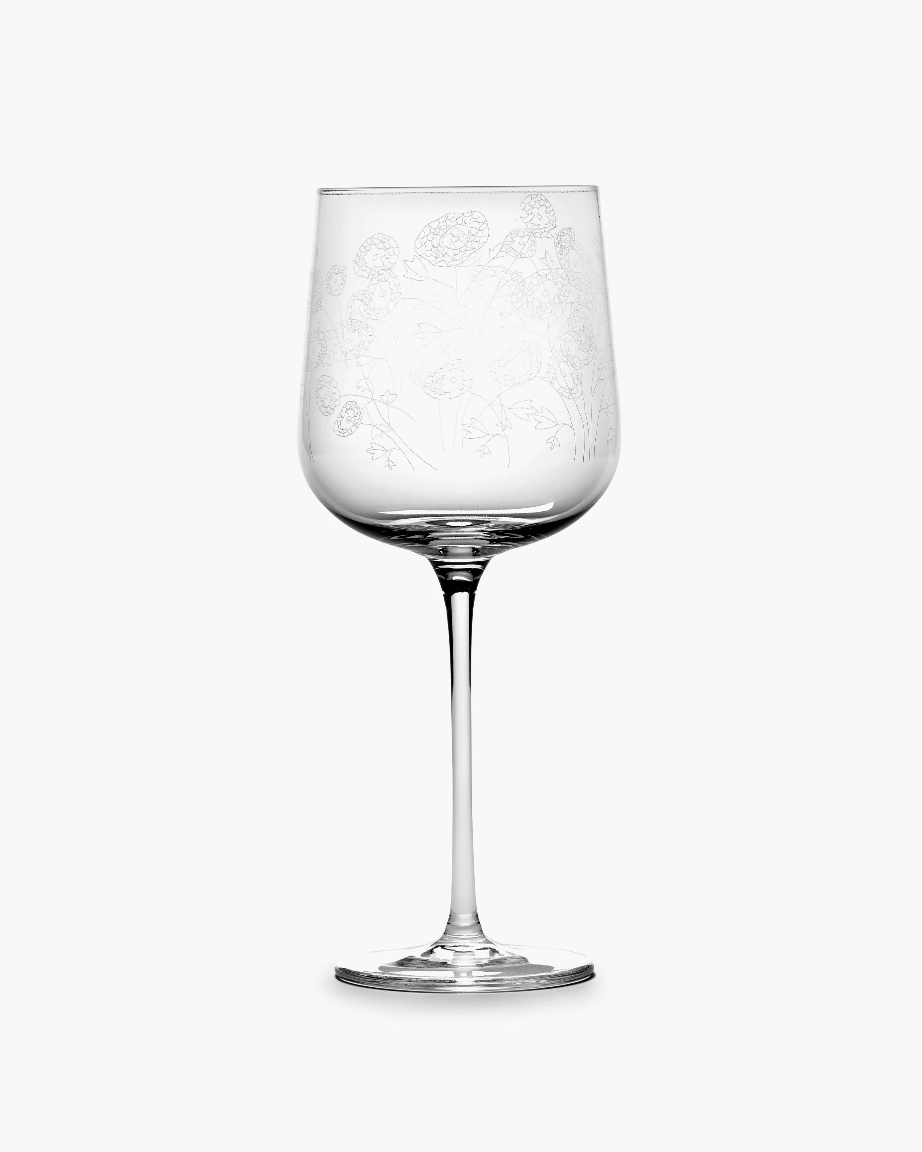 RED WINE GLASS ANEMONE VANIGLIA MF