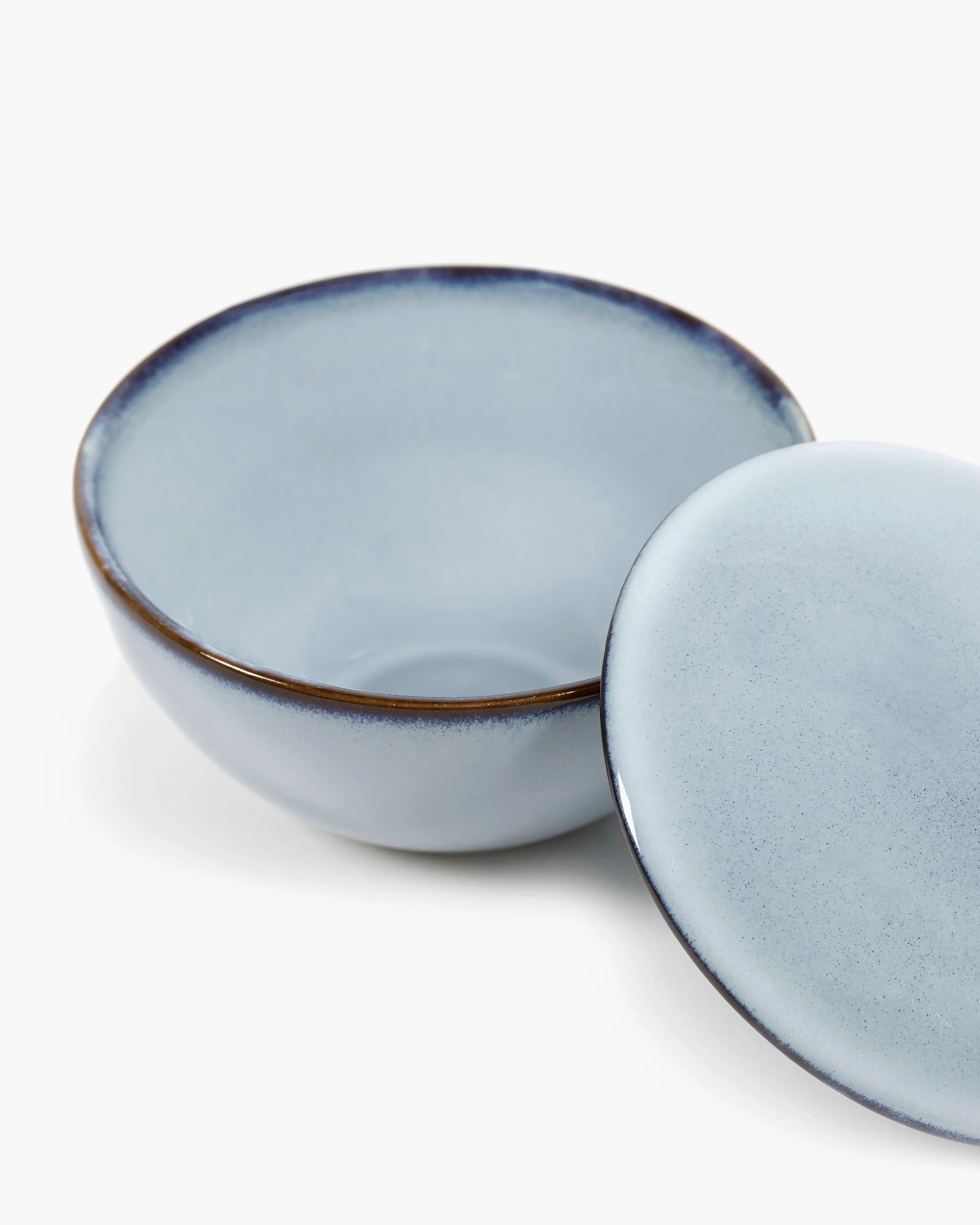 Bowl with lid L blue Pure | Serax by Pascale Naessens