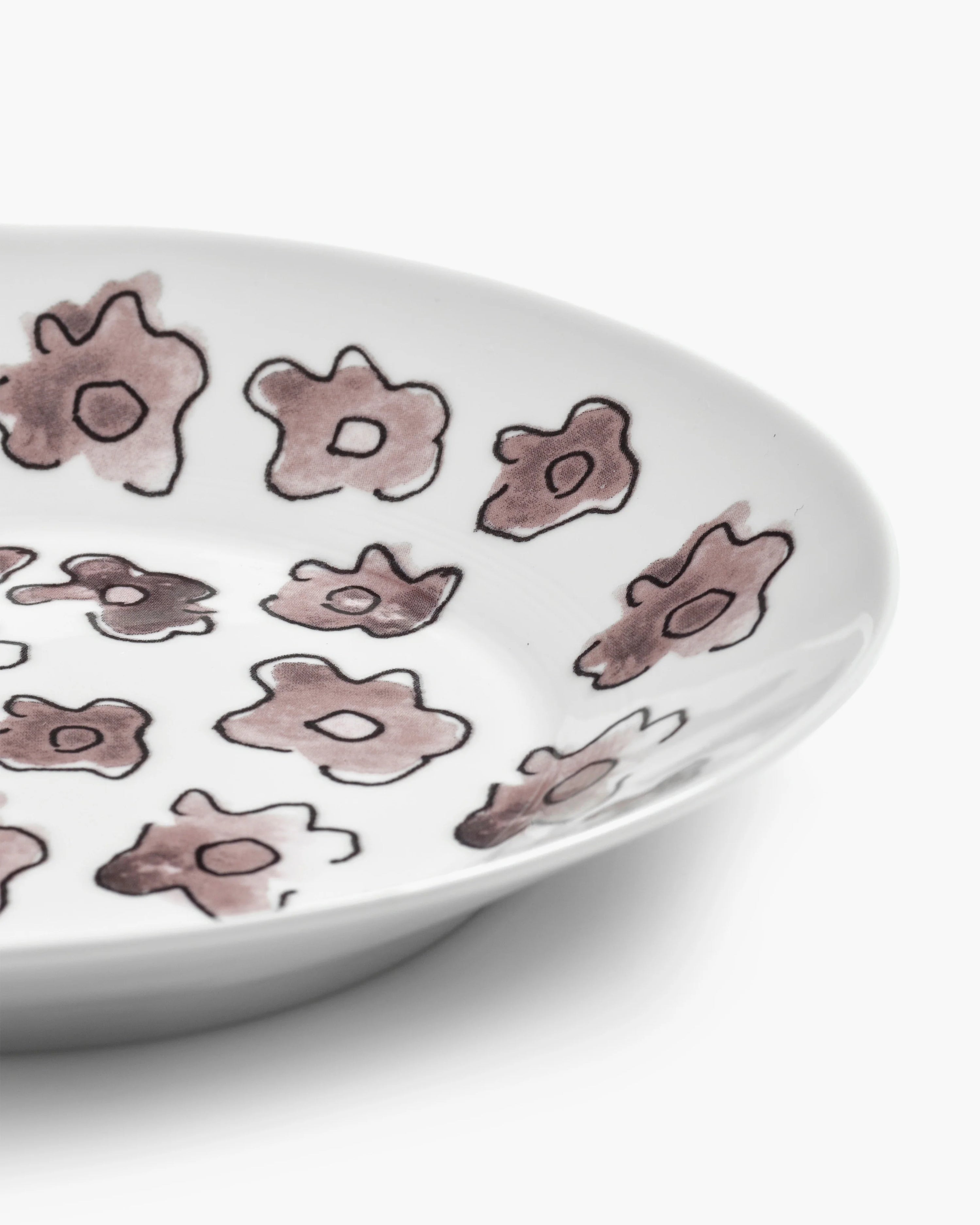 SIDE PLATE DARK VIOLA  Midnight Flowers