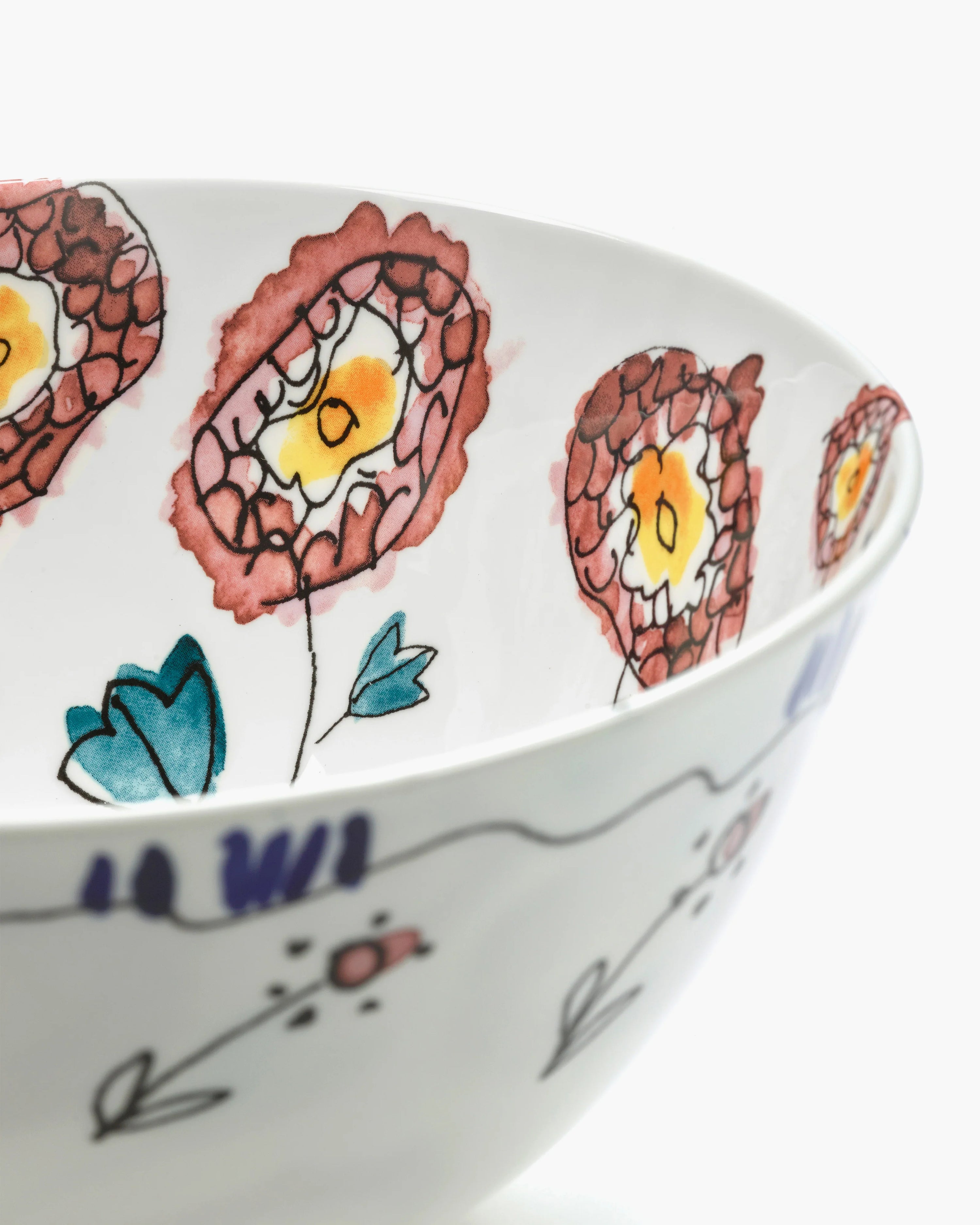 Bowl S Anemone milk Midnight Flowers
