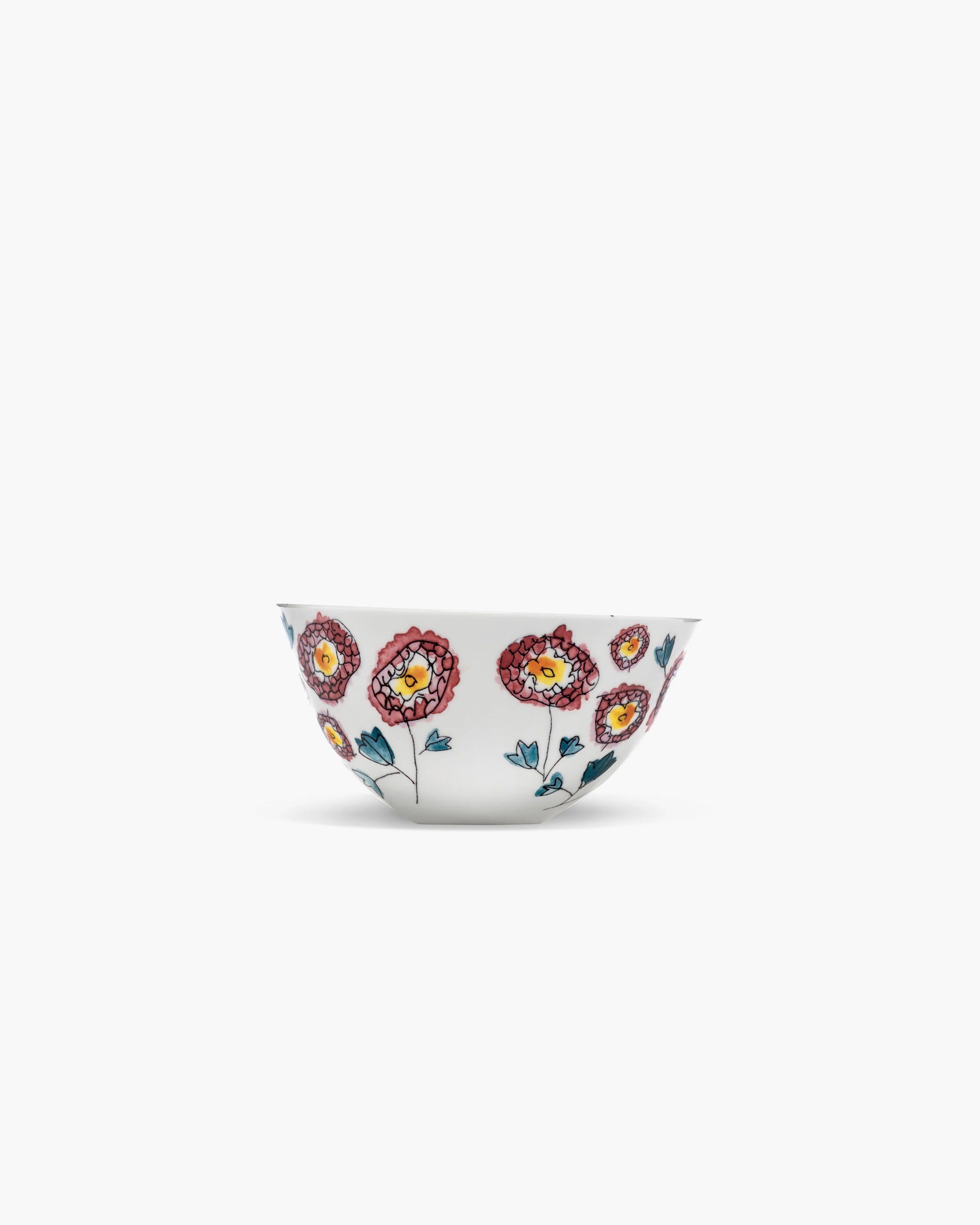 Serving bowl M Anemone milk Midnight Flowers