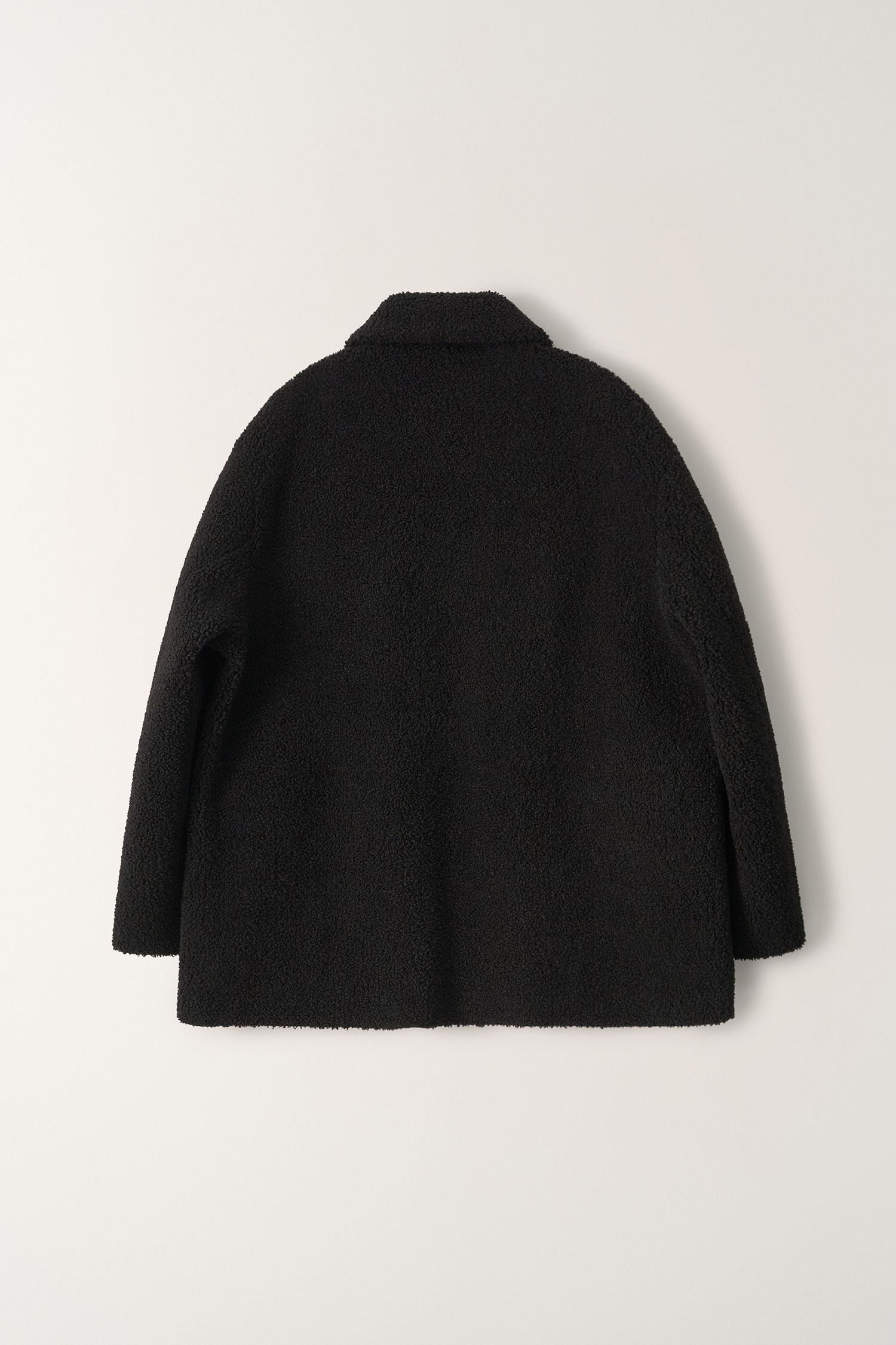 SHEARLING REVERSIBLE CAR COAT Black