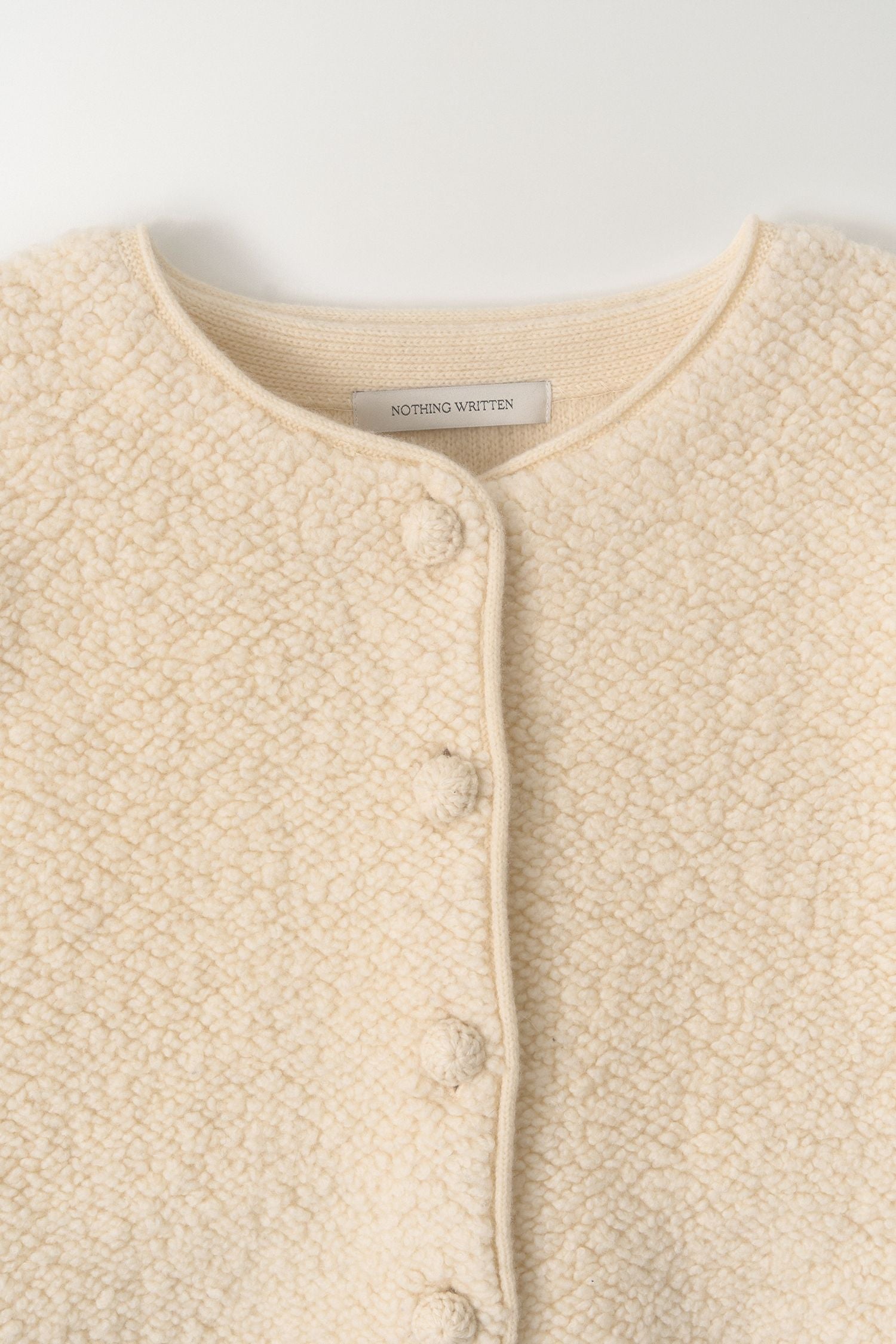 Lett boucle cardigan (Ivory)