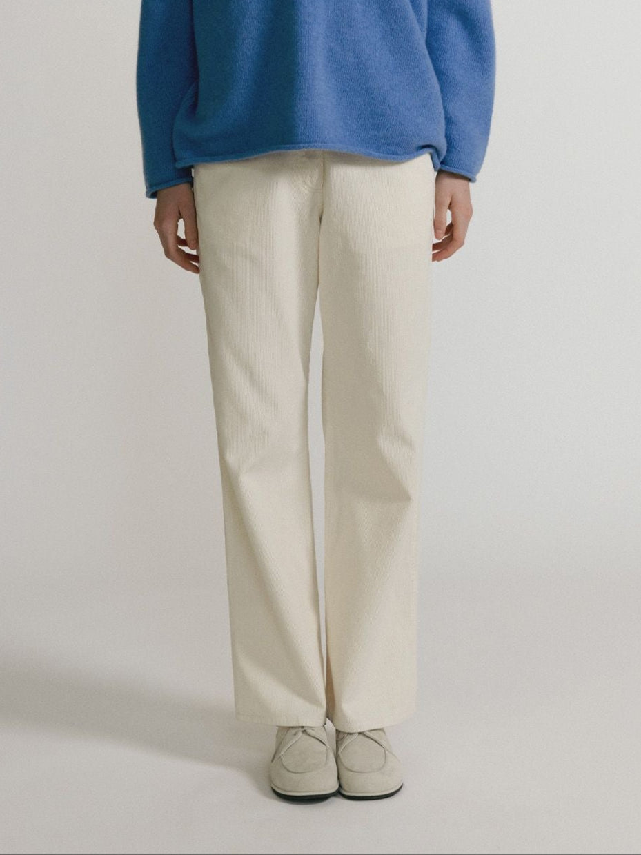 WASHED CORDUROY PANTS (ivory)