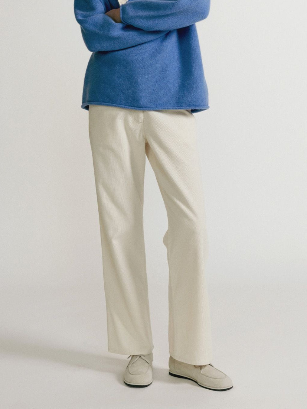 WASHED CORDUROY PANTS (ivory)