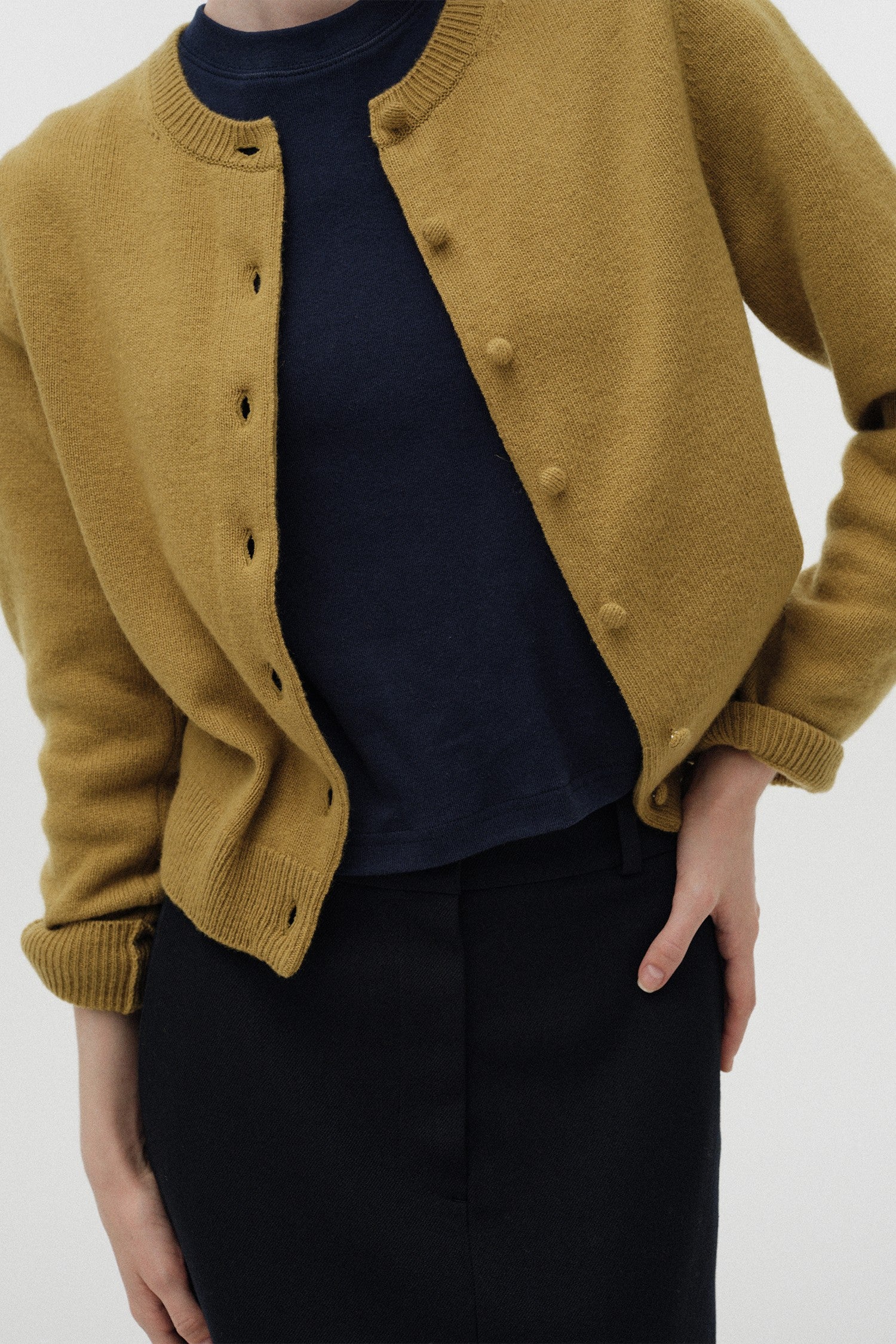 Diene round cardigan - Olive