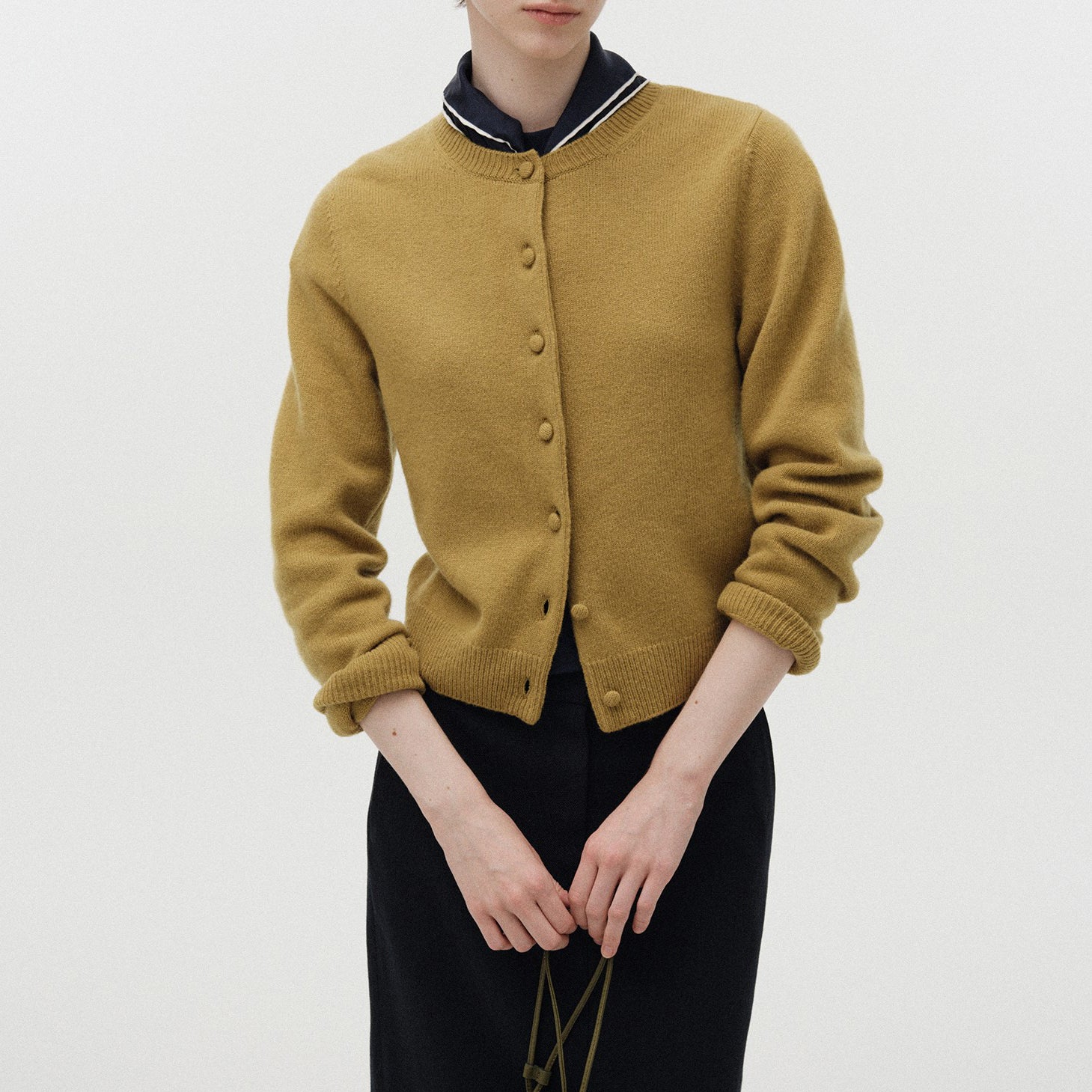 Diene round cardigan - Olive