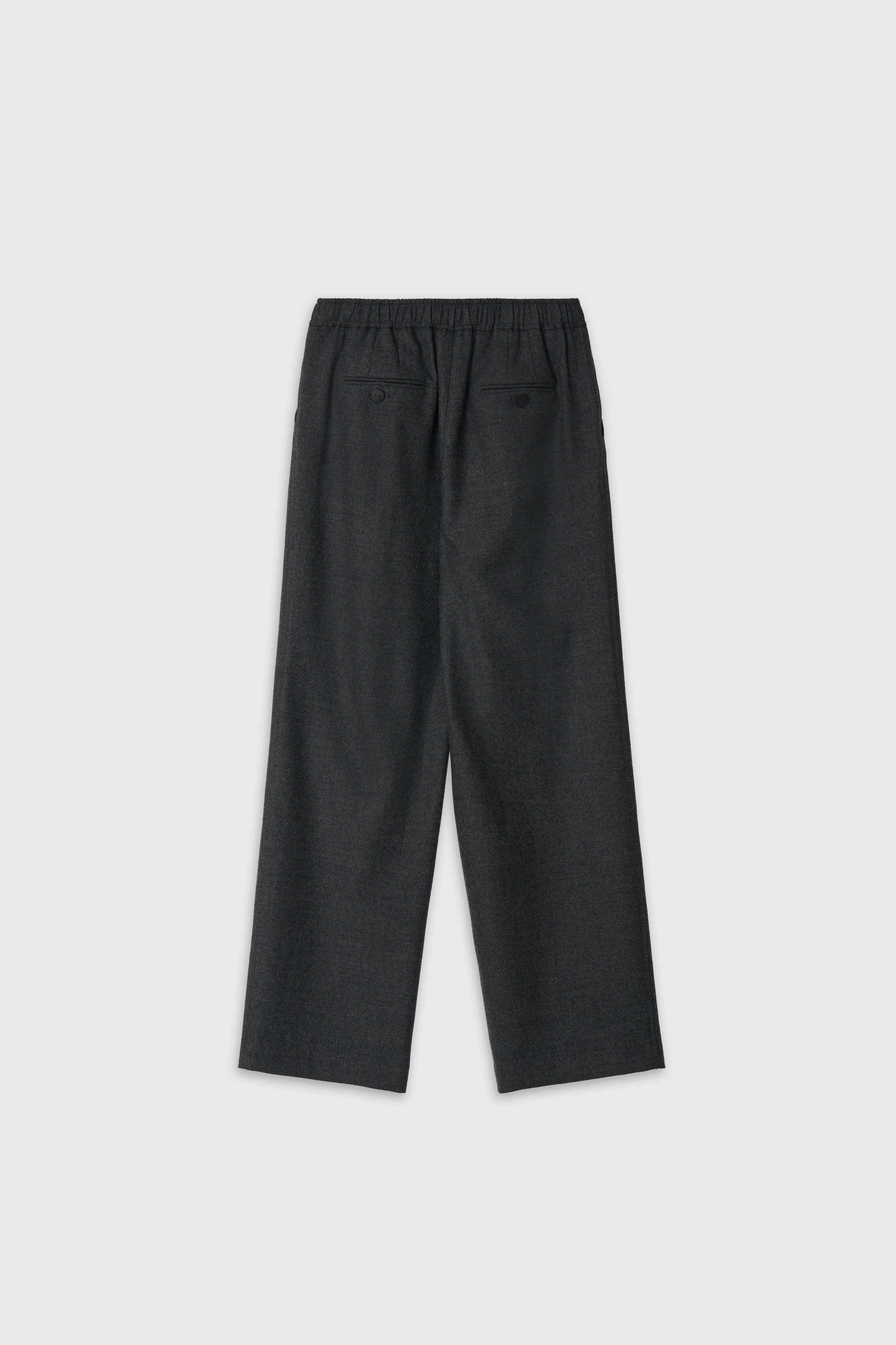WOOL TUCKED BANDING TROUSERS