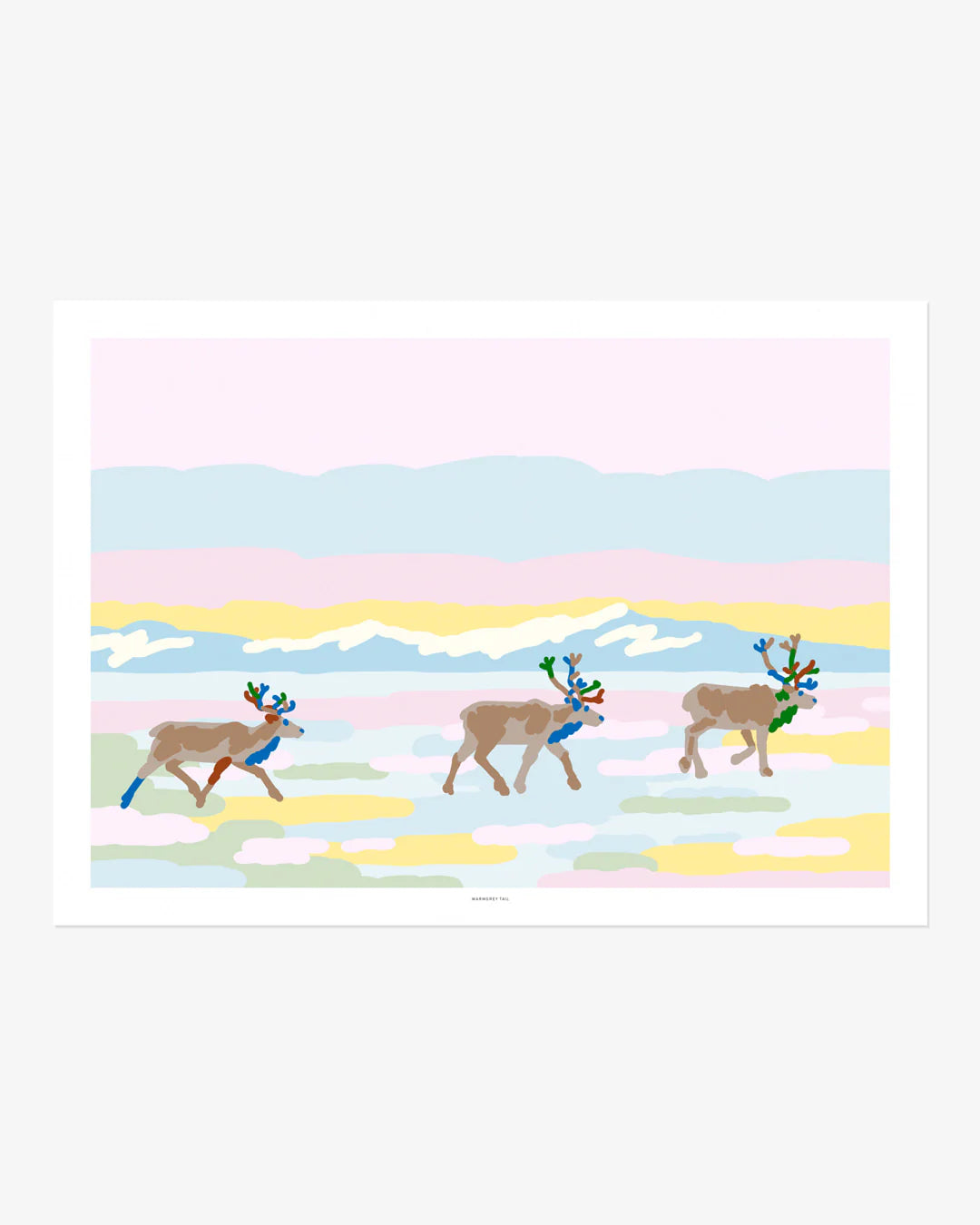 FRAMED REINDEER POSTER - Warmgrey Tail