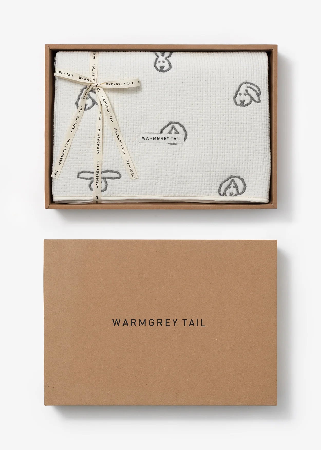 BUNNY BUNNY COTTON MODAL BLANKET - WARMGREY