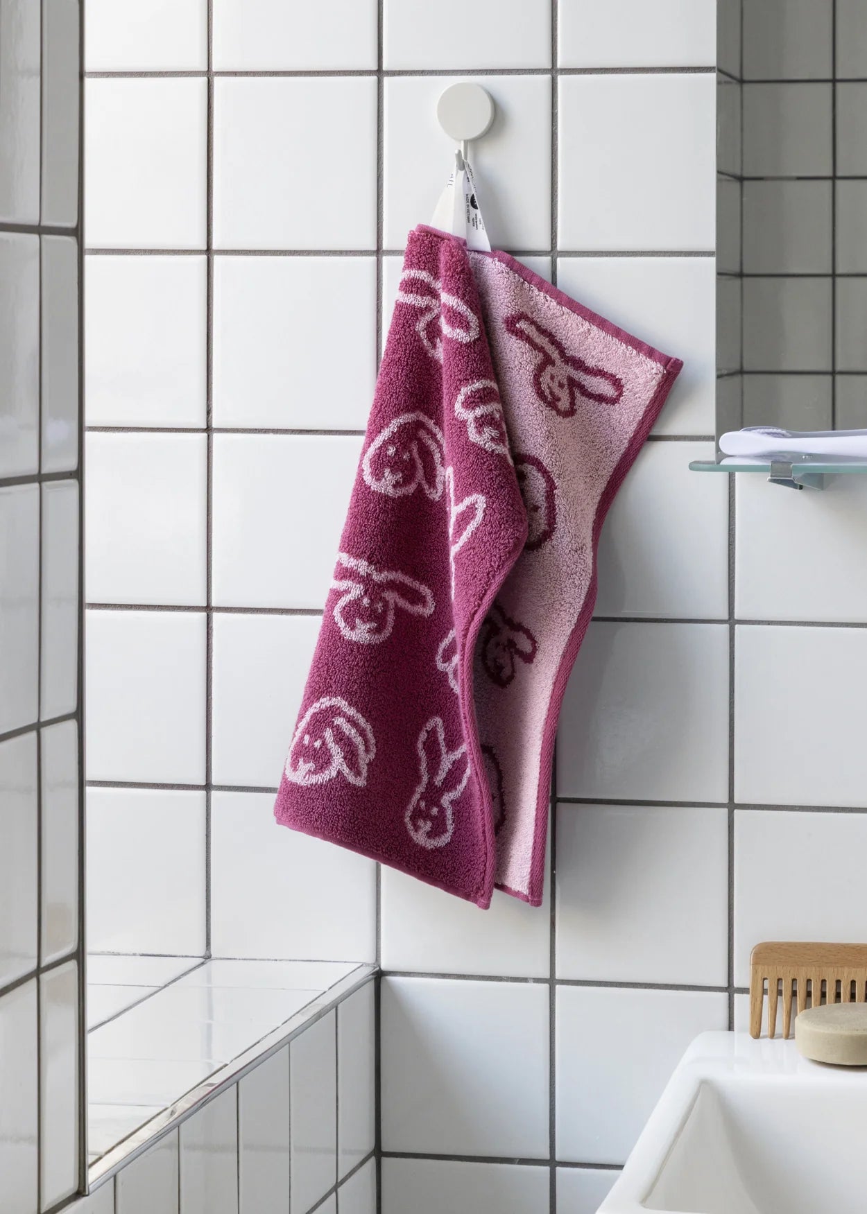 BUNNY BUNNY HAND TOWEL - CHERRY