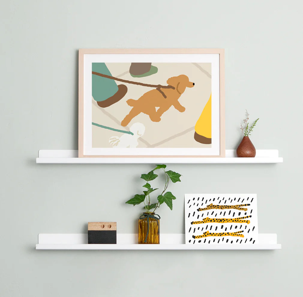 WALKING DOG POSTER - Warmgrey Tail