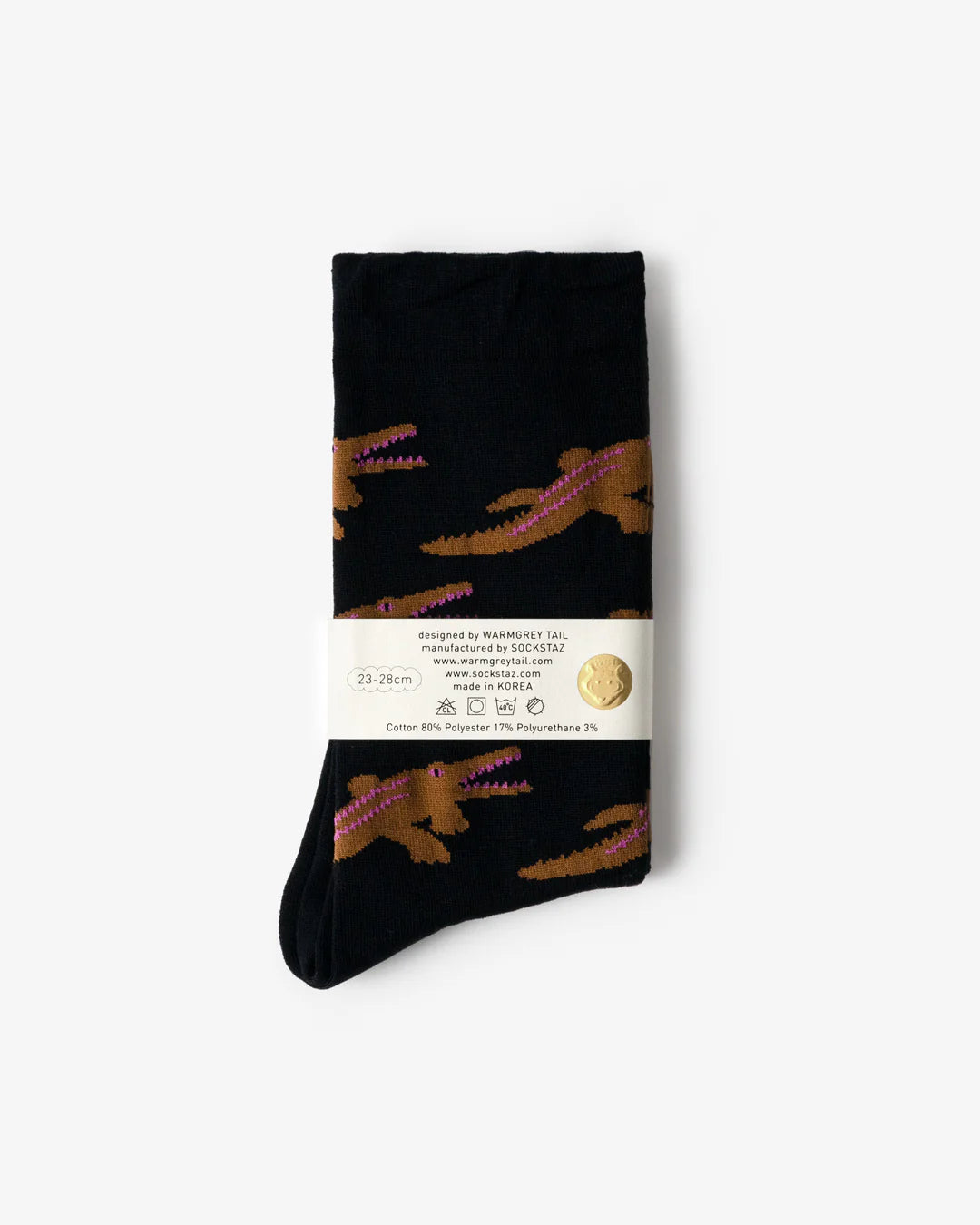cute animal socks crocodile pink detail unisex figure lecture warmgrey tail
