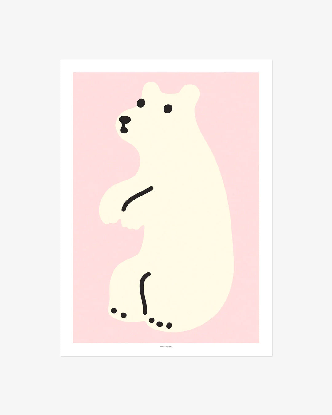 HUGGY BEAR -PINK POSTER - WARMGREY TAIL