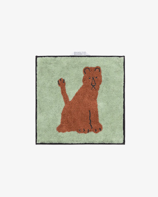 Lioness hand towel - Mint - Warmgrey Tail