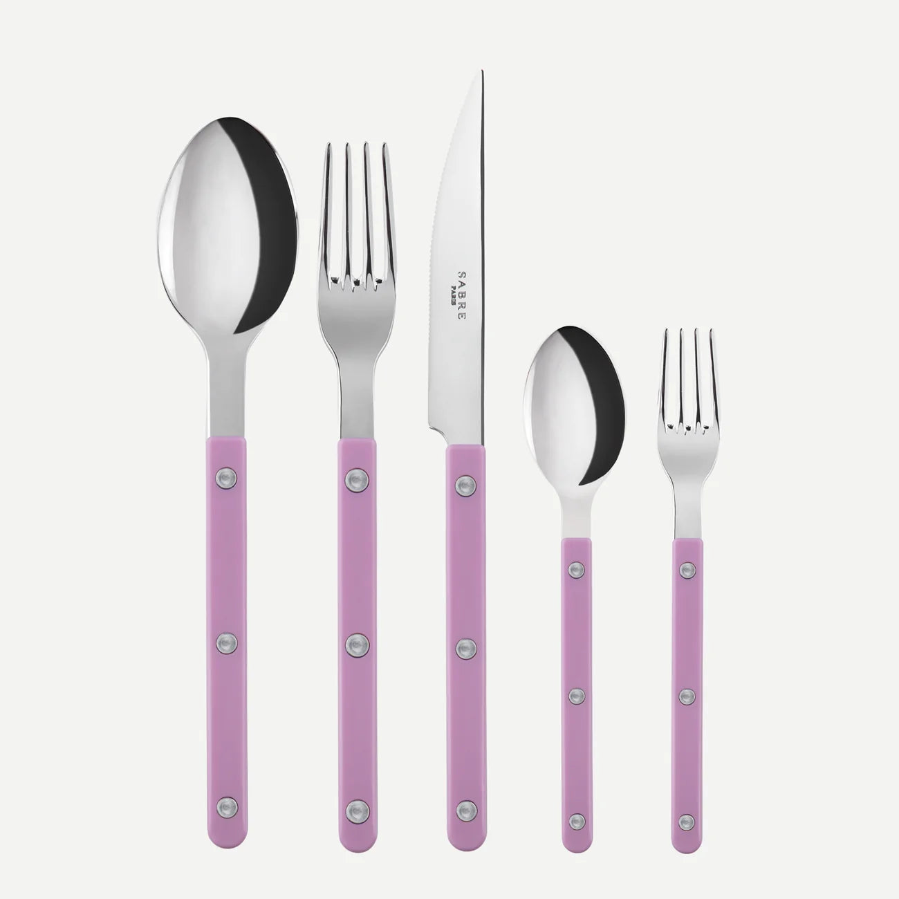 SABRE Paris - BISTROT 5 Pieces Cutlery Set - Pink - New 2024