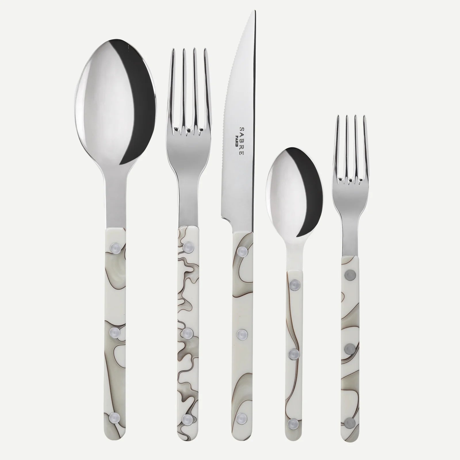 SABRE Paris - BISTROT 5 Pieces Cutlery Set - Dune Ivory