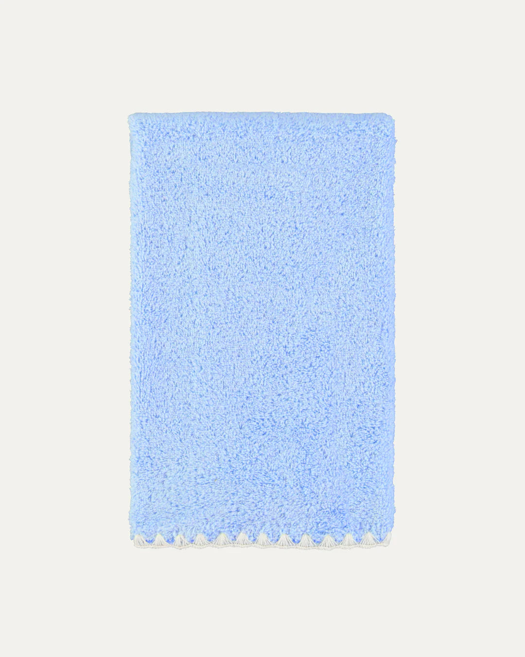 Cotton Bath Towel Blue and White Shell