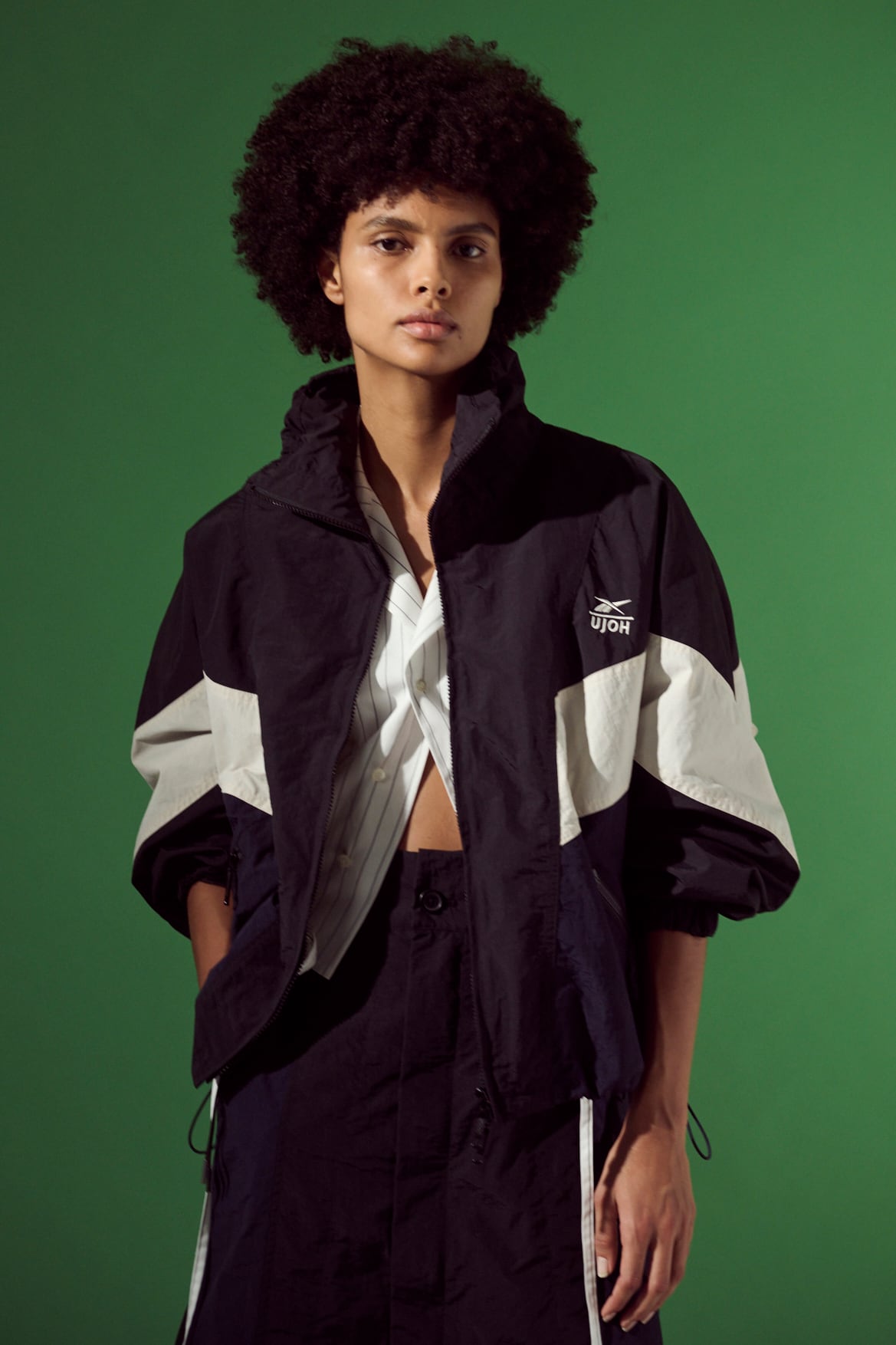 Zip Stand Collar Blouson - Black