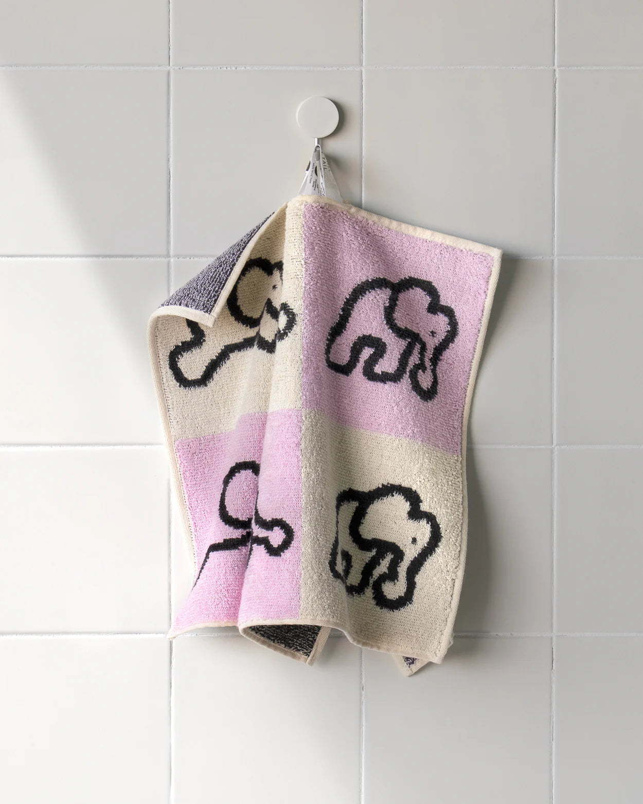 JUMPING ELEPHANT HAND TOWEL