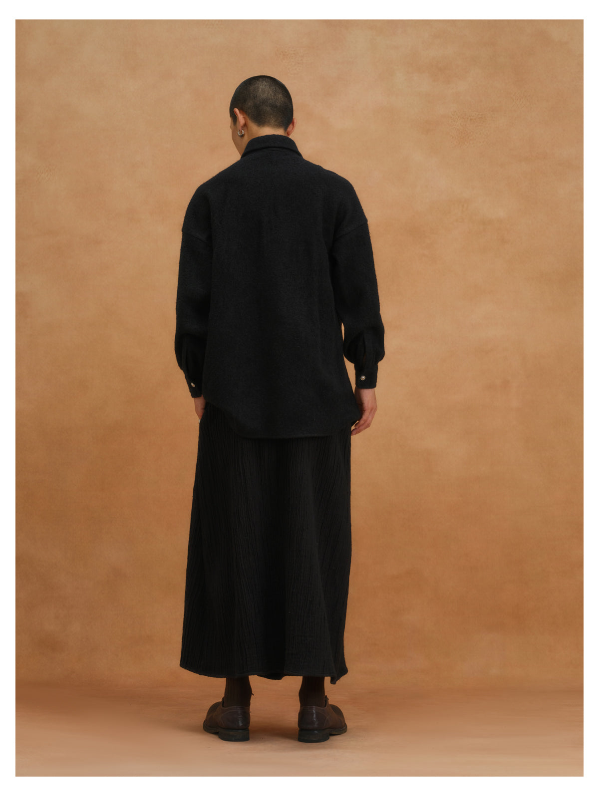 Morin Khuur | Asymmetrical wool coat