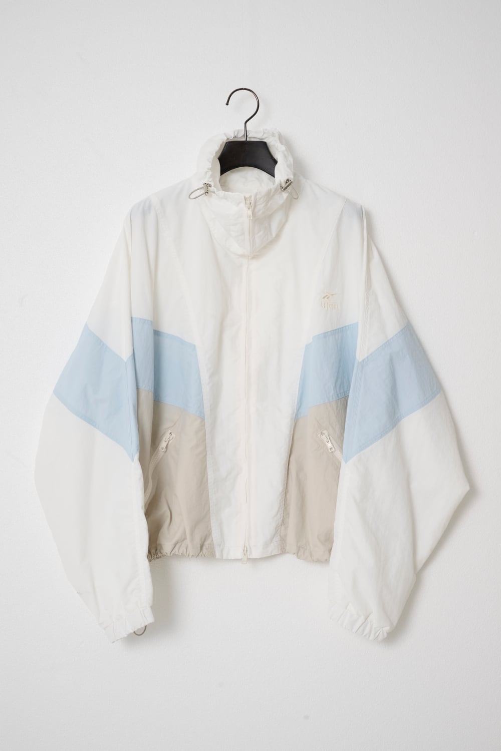 Zip Stand Collar Blouson - White
