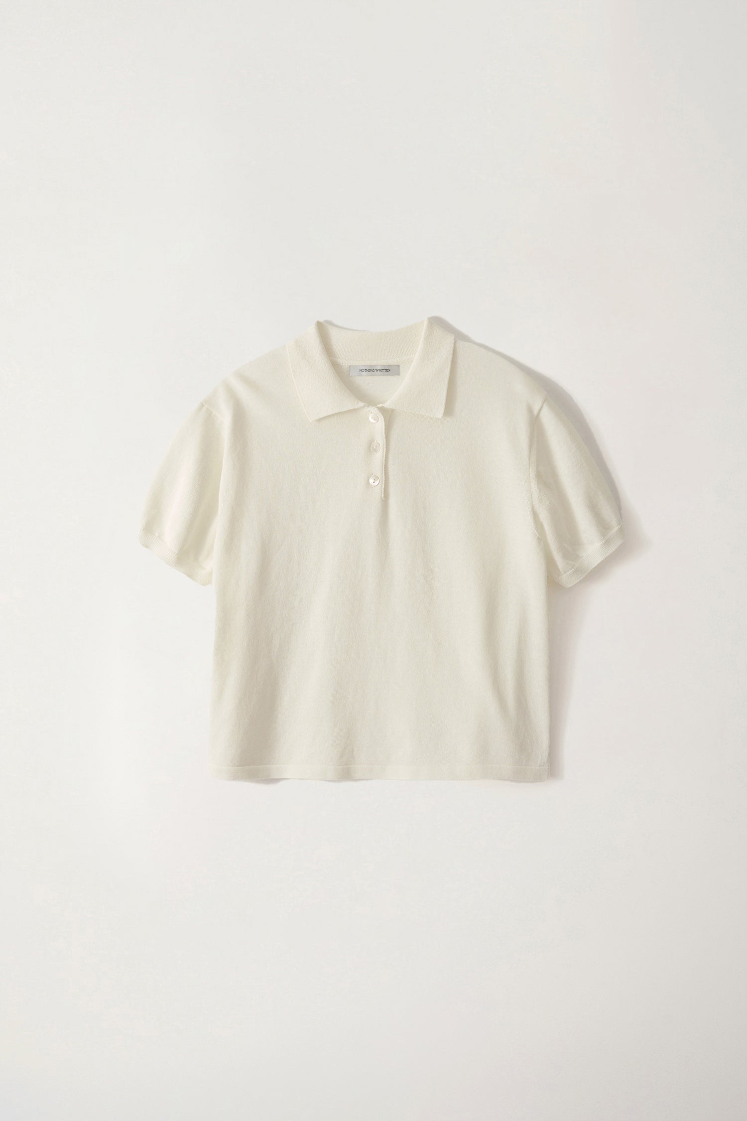 Off-White Cotton Knit Polo