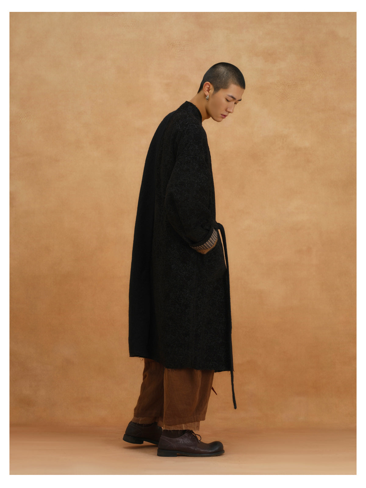 Morin Khuur | Belted Long Robe Coat