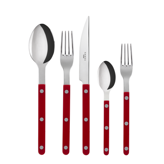SABRE Paris - BISTROT 5 Pieces Cutlery Set - Red