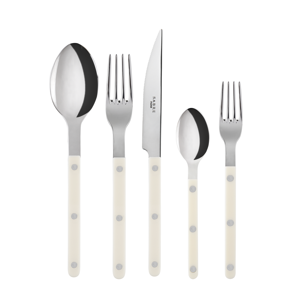 SABRE Paris - BISTROT 5 Pieces Cutlery Set - Ivory