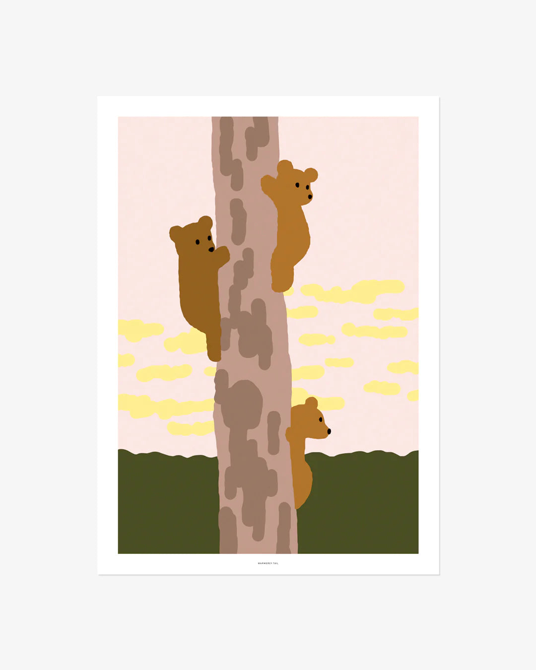 TREE & BEARS POSTER - Warmgrey Tail