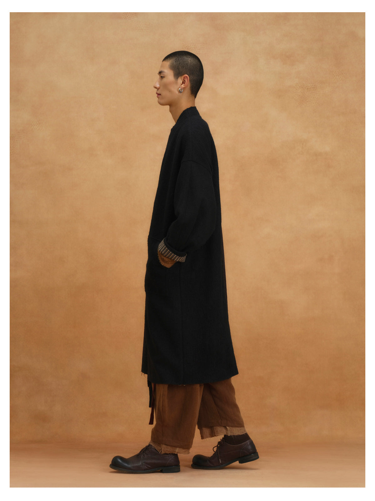 Morin Khuur | Belted Long Robe Coat