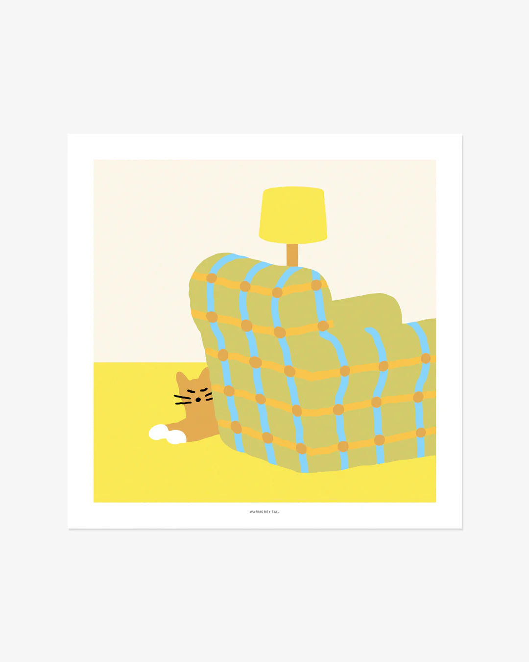 ARMCHAIR SLEEPING CAT POSTER - Warmgrey Tail