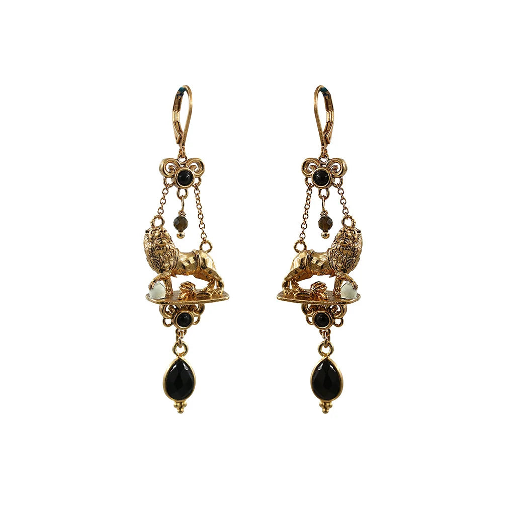 Aya Lion Chain Earrings