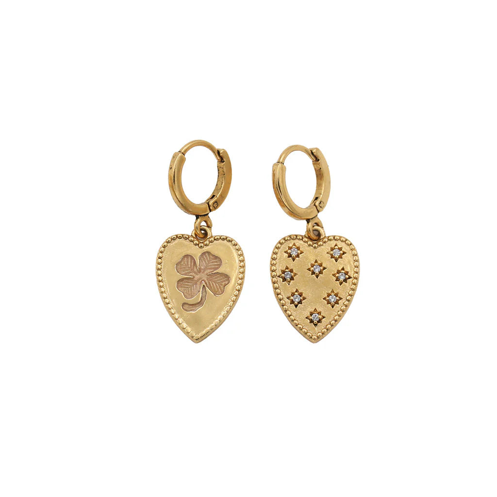Sacha clover rhinestone earrings Regular price