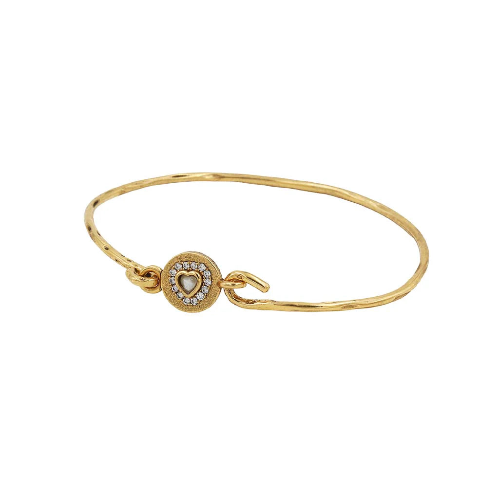 Dolie heart bracelet - off white