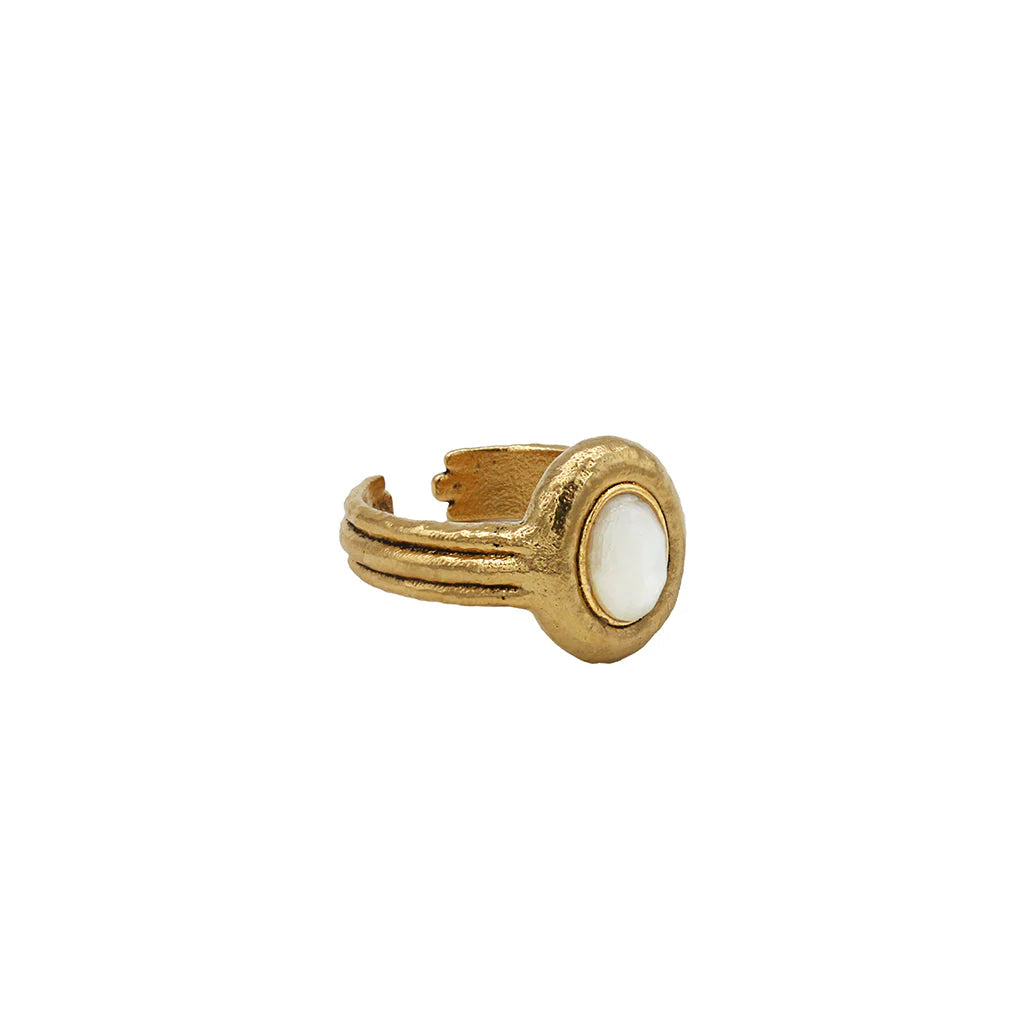 Lorelei Signet Ring - Off White