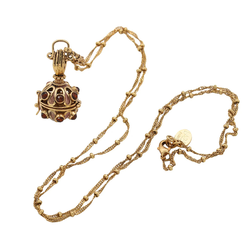 Sacha ball cage long necklace