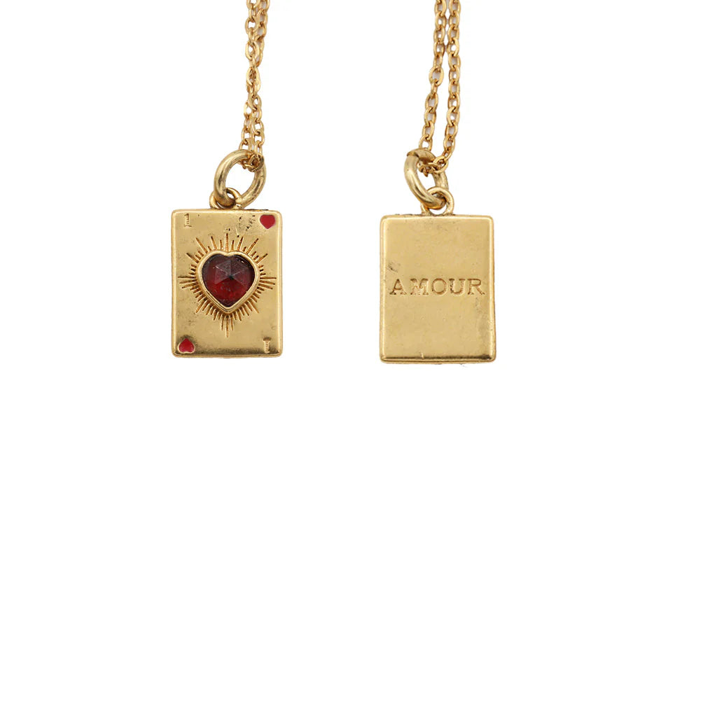 Sacha mini card necklace