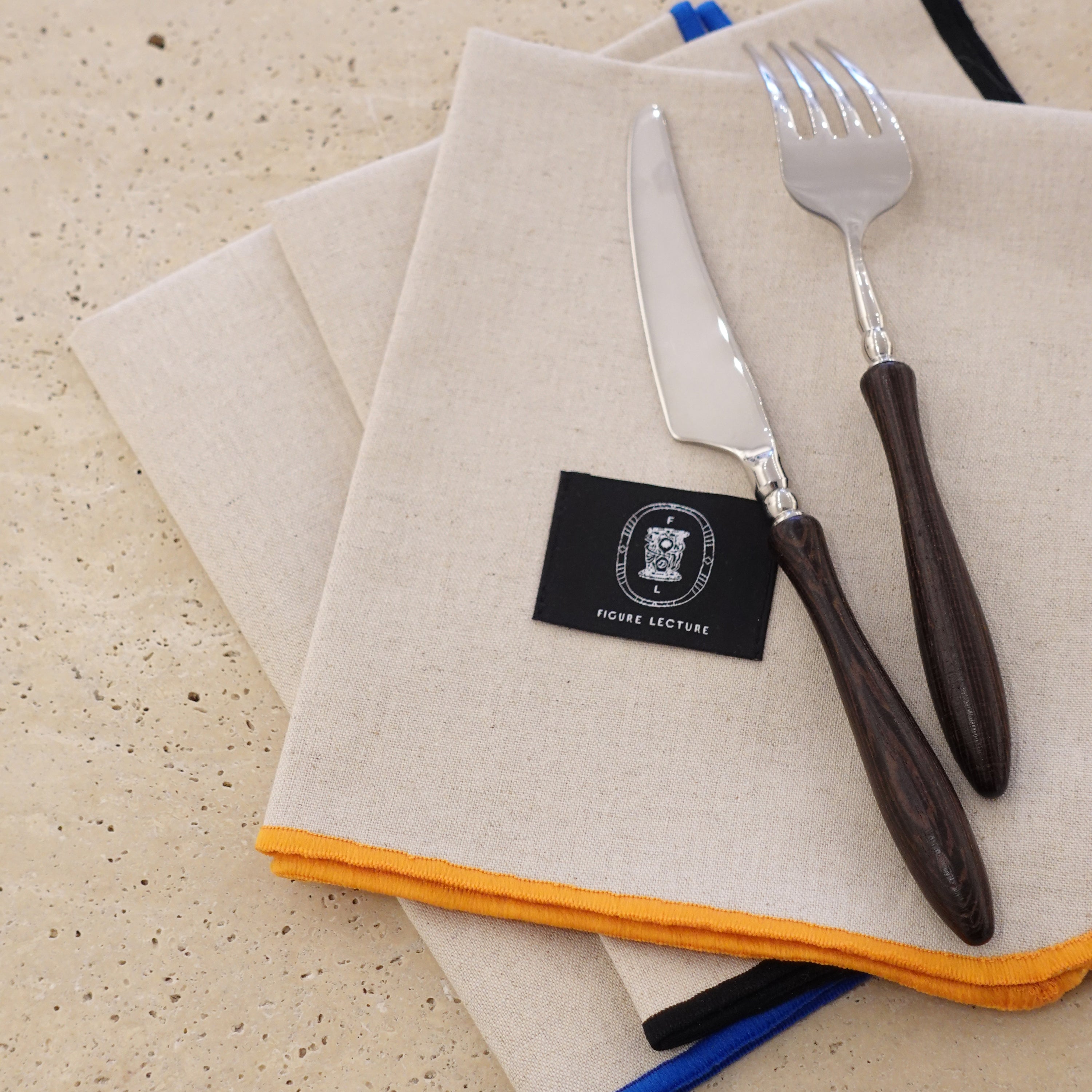 Figure Lecture | Linen Kitchen Towel | Napkin