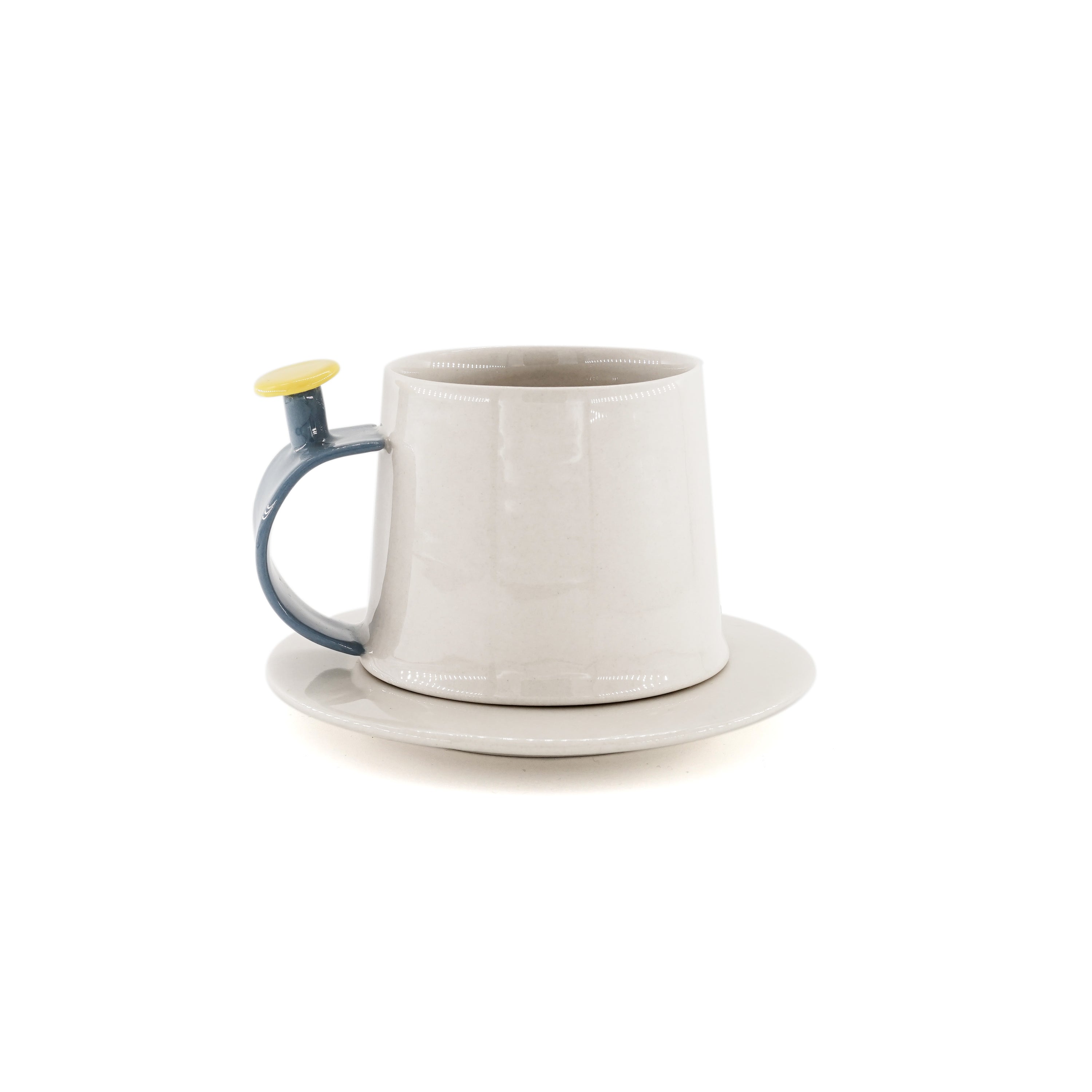 Yutong Li | haze blue button mug