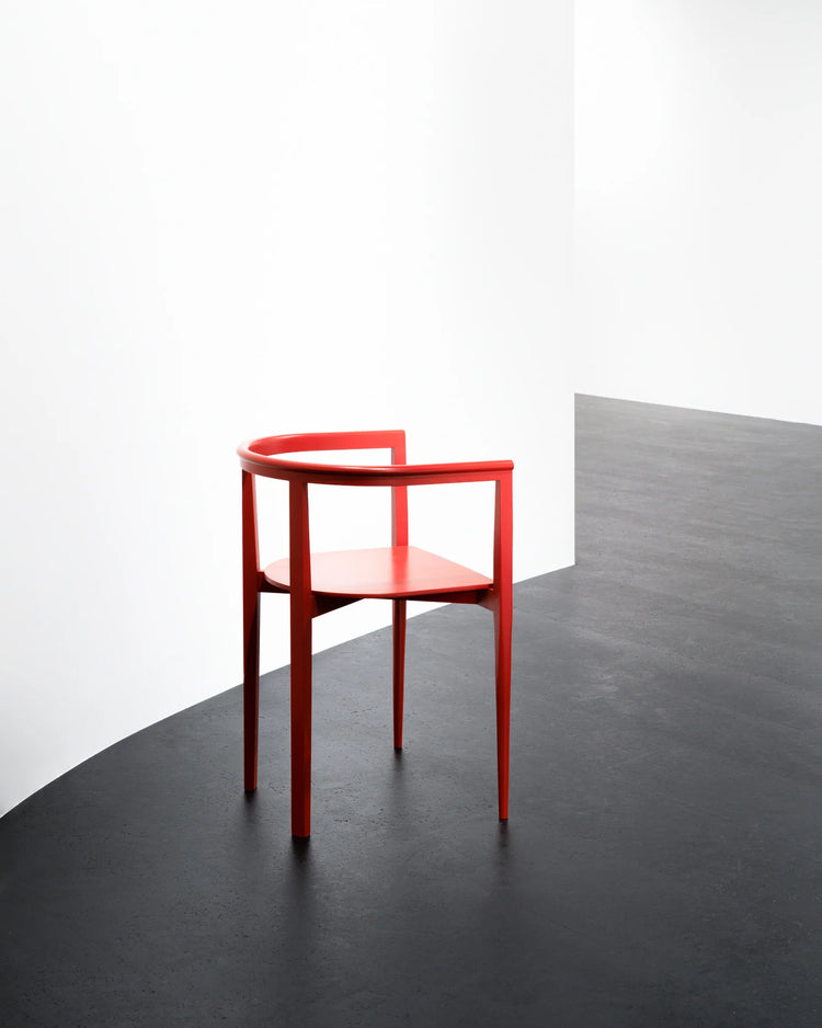 Chair beech red Elé | Serax by Ann Demeulemeester