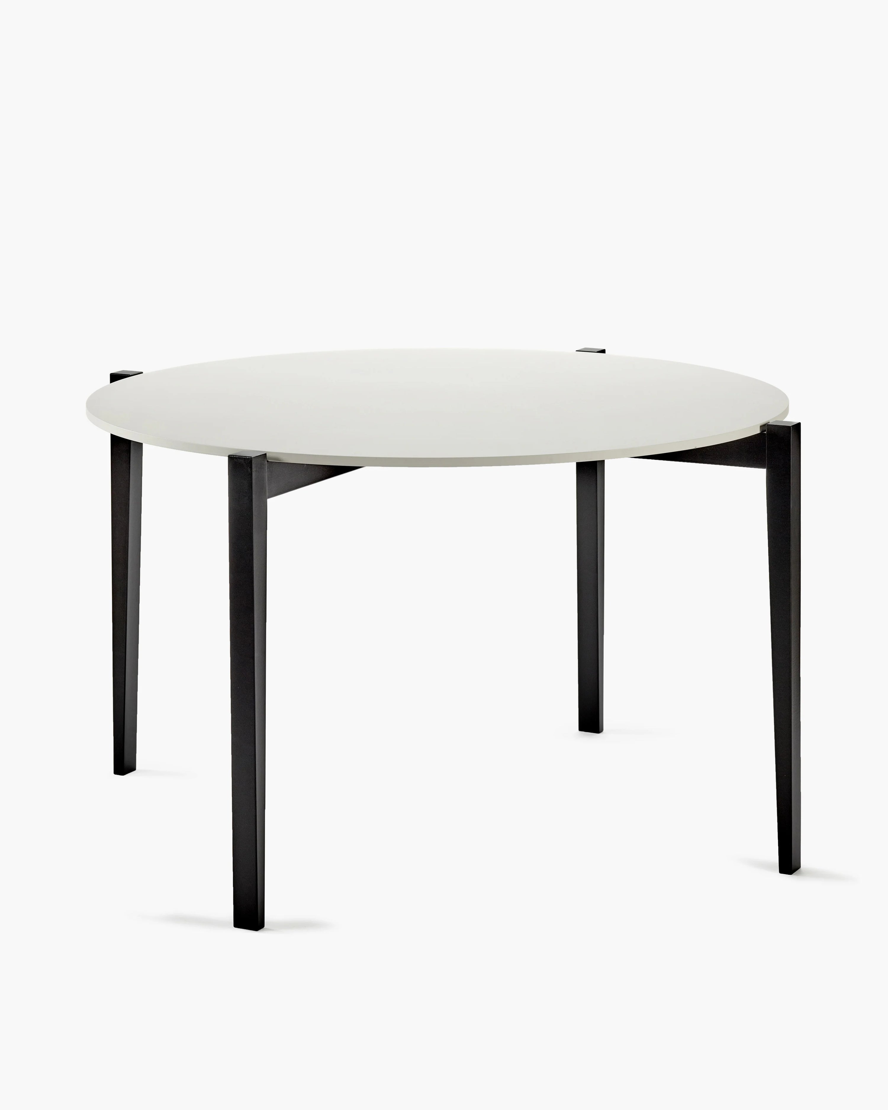 Table round beech black/off-white Eloïs