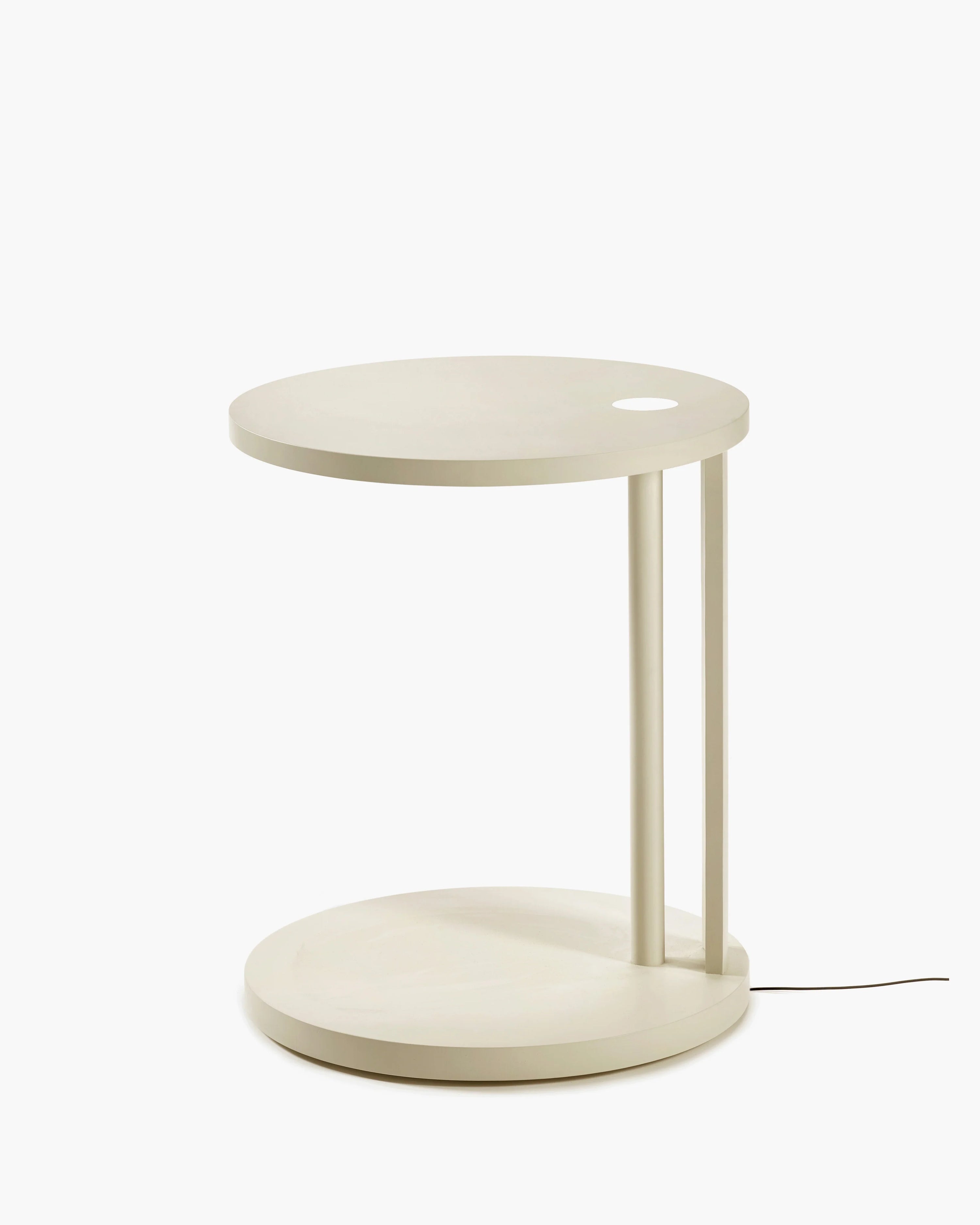 Side table S with LED light beech cream - Serax by Ann Demeulemeester